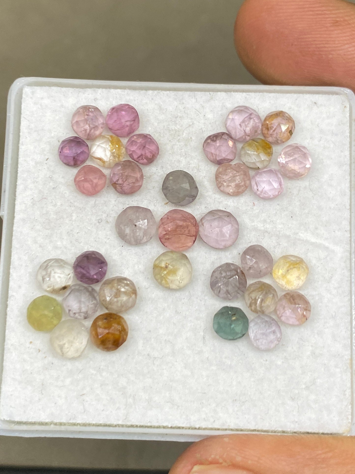 Nice sparkling very rare burma mines rosecut multi spinel round lot beautiful gems 4mm-6x5.5mm pcs 33 weight 19.10 carats  rosecut spinels