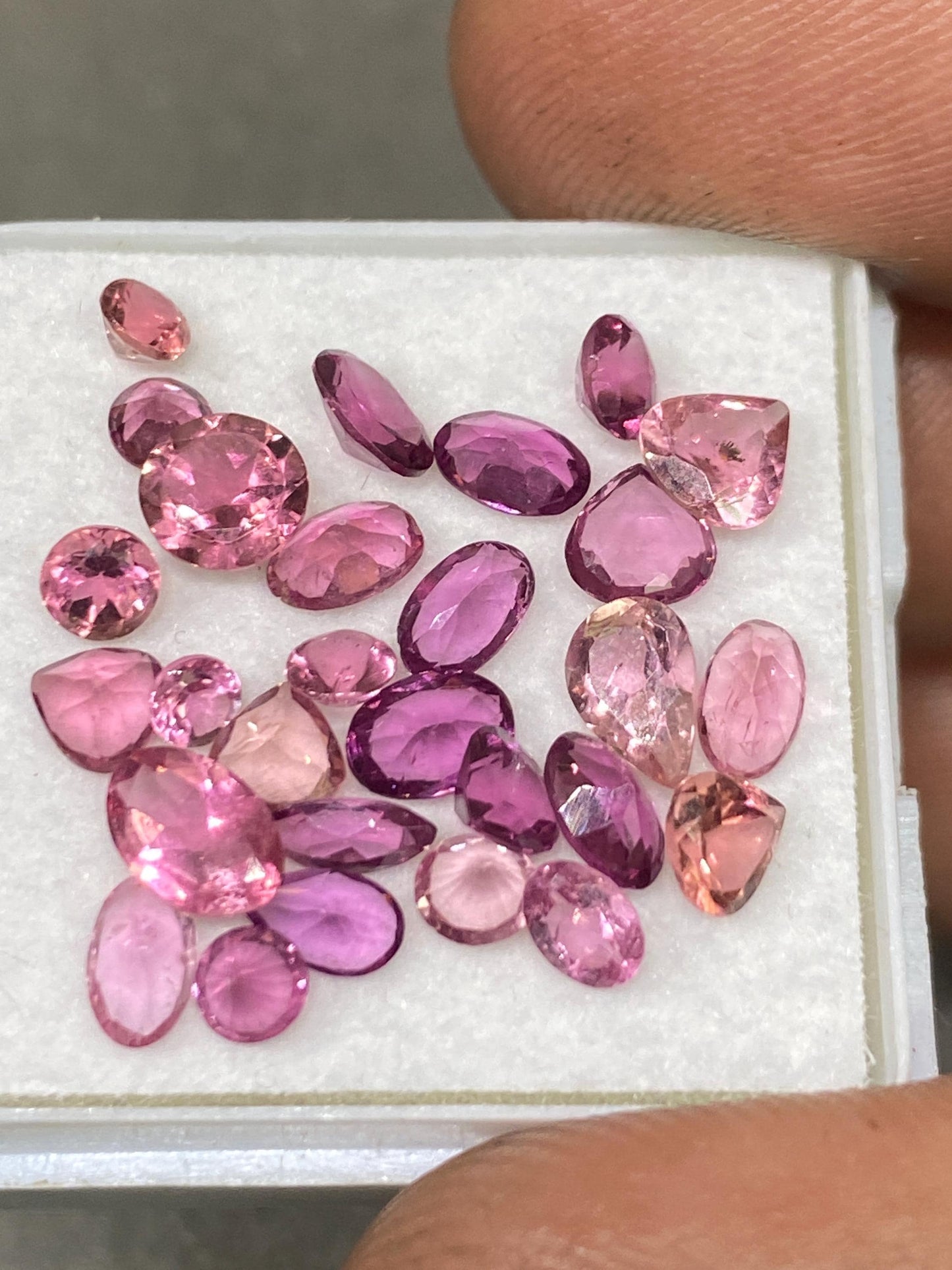 Stunning Rare Pink Tourmaline cut stones cutstones pcs 28 wt 6.55 cts size 2.2mm-6x4mm  tourmaline cuts octagons cutstones pink  tourmaline