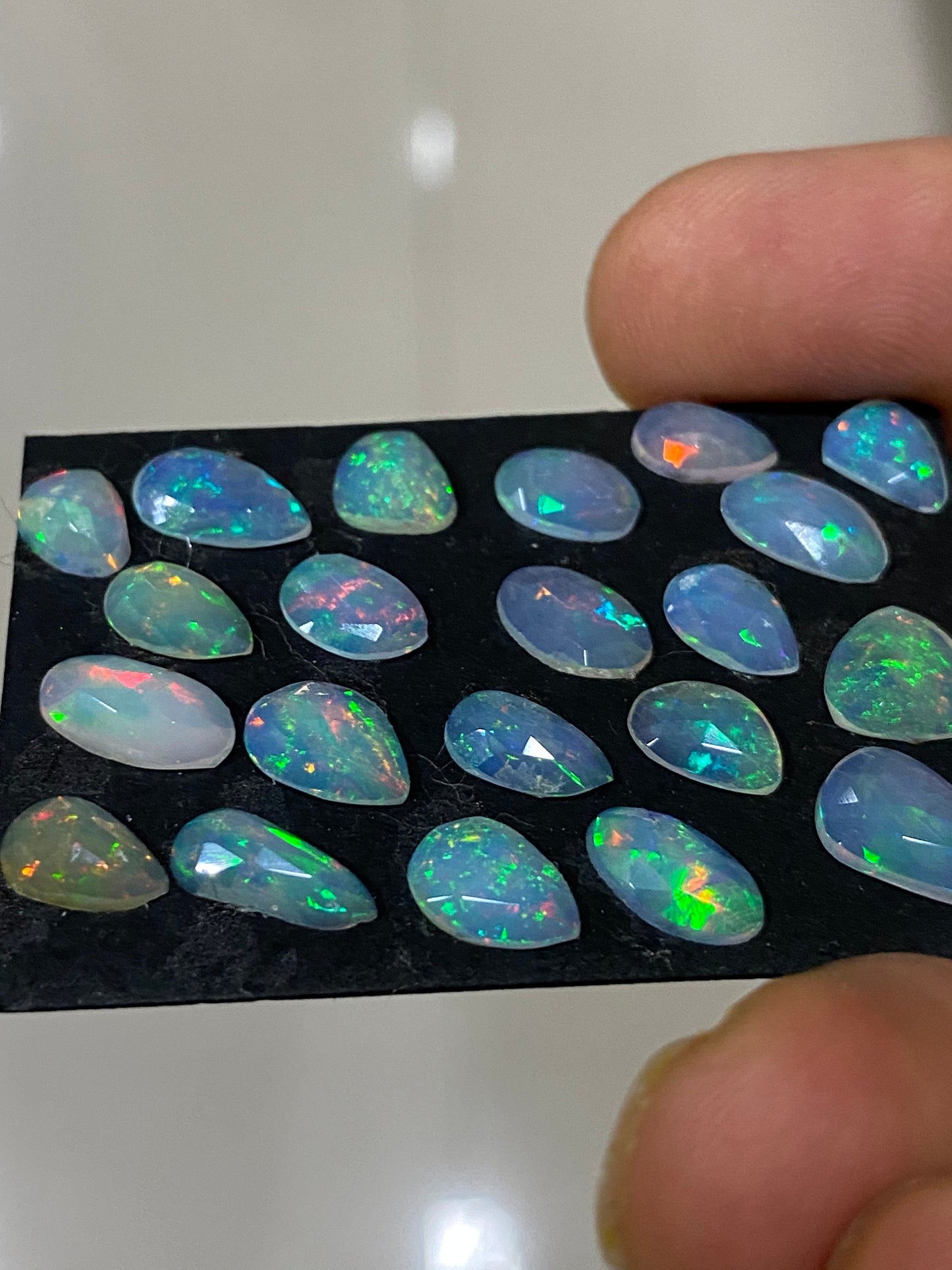 Dazzling very rare Ethiopian opal rosecut Welo opal rosecut aaa quality wt 10.50 carats pcs 21 size  rosecut opal  fire natural opal rosecut