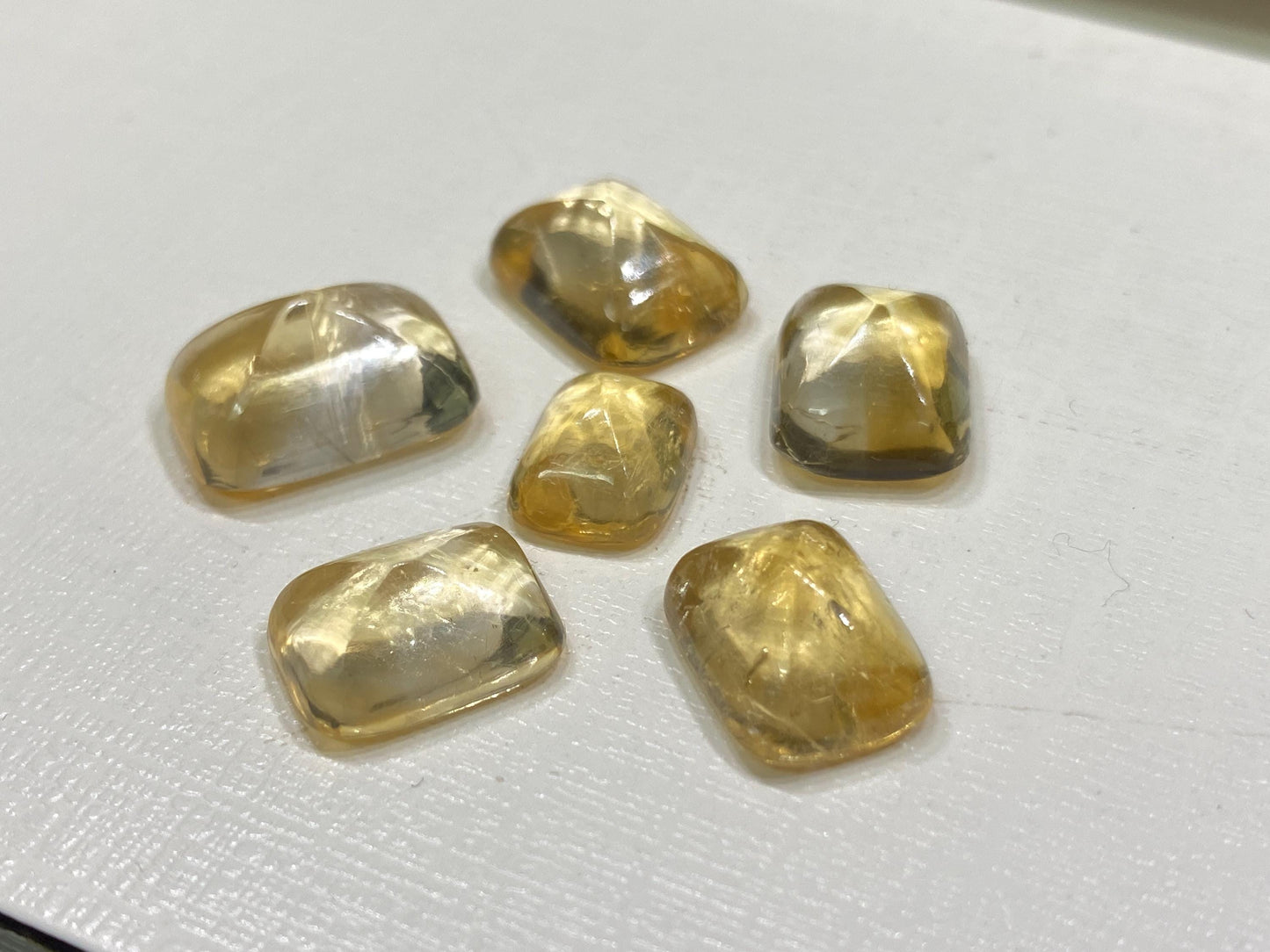 Stunning natural citrine sugar loaf cabochons wholesale lot wt 40.50 cts pcs 6 size 11x8-15x11mm citrine sugarloaf cabochons