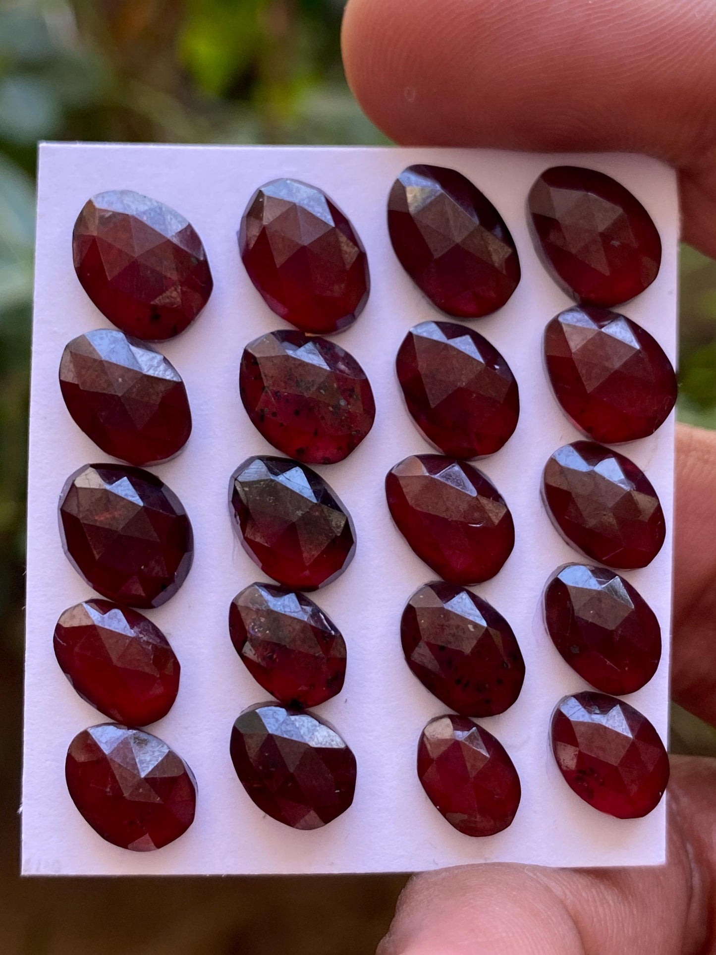 Delightful rare rosecut red garnet fancy garnet rosecut pcs 20 wt 65 cts 8x6mm-11.8x7.9mm mix sizes and mix shapes orange garnet rosecut