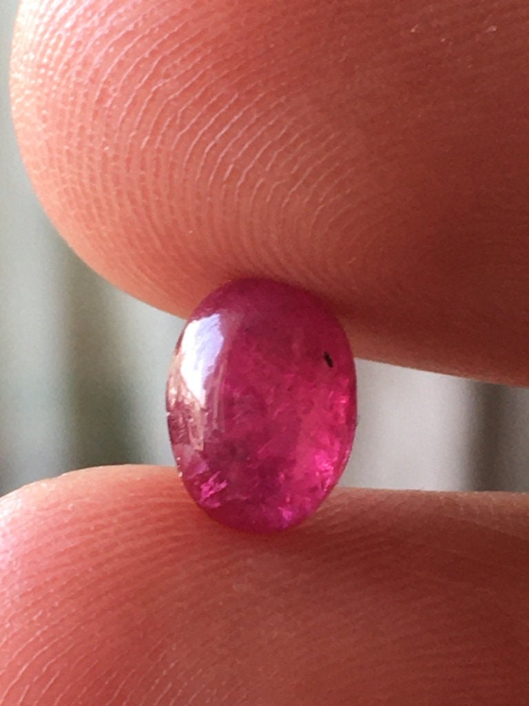 AAA Natural ruby oval cabochon weight 2 carats very cute color ideal for a ring nice color natural ruby unheated untreated ruby oval cab