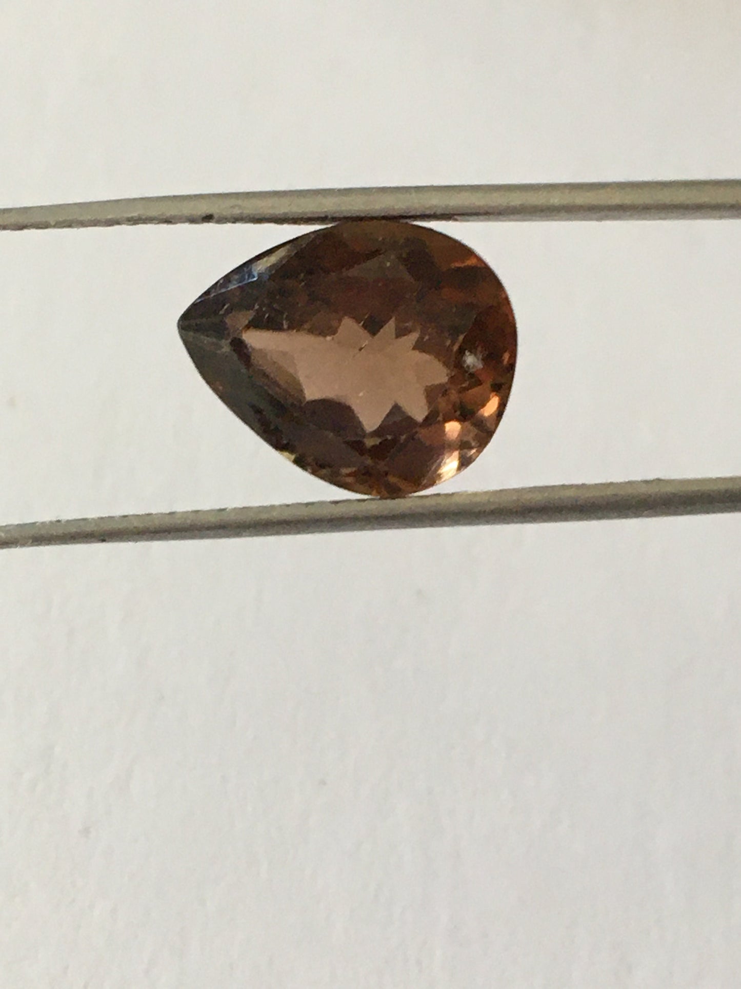 Fabulous champagne brown pear cut wt 4.5 carats size 11.6x9.4mm tourmaline cut for ring pendant