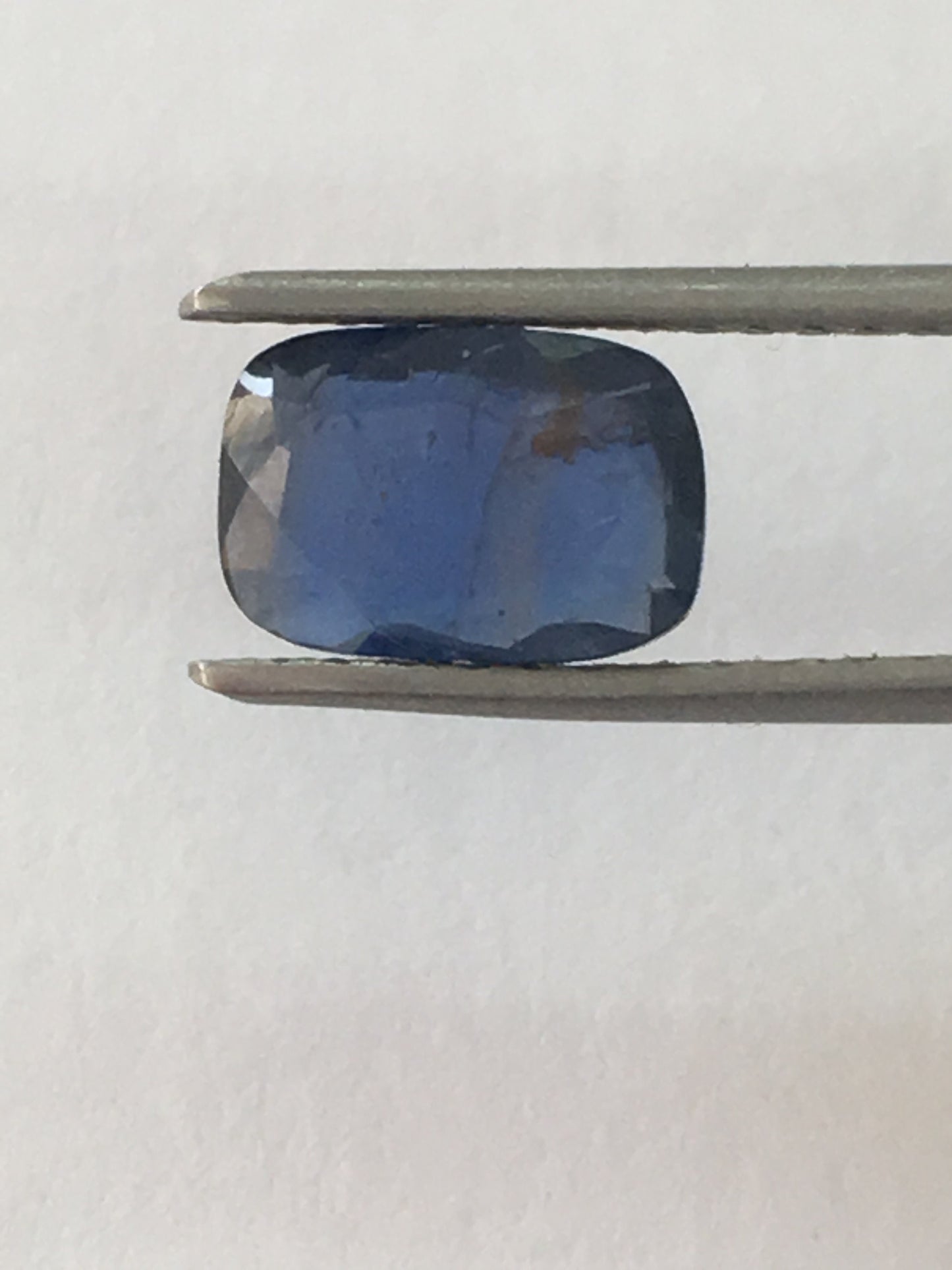 Very Rare blood Royal blue sapphire cushion cut wt 1.30 carats size 7.8 x5.2mm rare red mark inside blue sapphire rare engagement ring gem