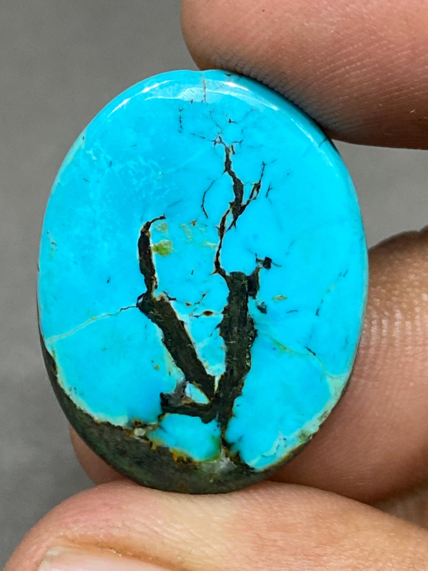 Dazzling Rare hubei Turquoise cabochon natural hubei mines rare pattern  smooth turquoise  turquoise pendant supply