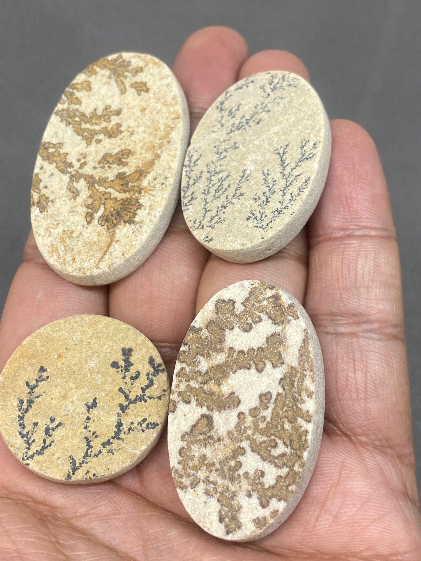 Psilomelane dendrite cabochon pcs 4 wt 50 grams size 25mm-52x31mm Psilomelane cabochons plant wholesale designer cabochon pendant supply