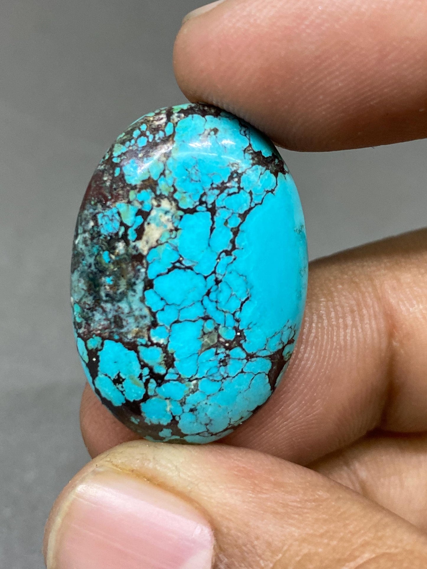 Dazzling Rare hubei Turquoise cabochon natural hubei mines rare pattern  smooth turquoise  turquoise pendant supply