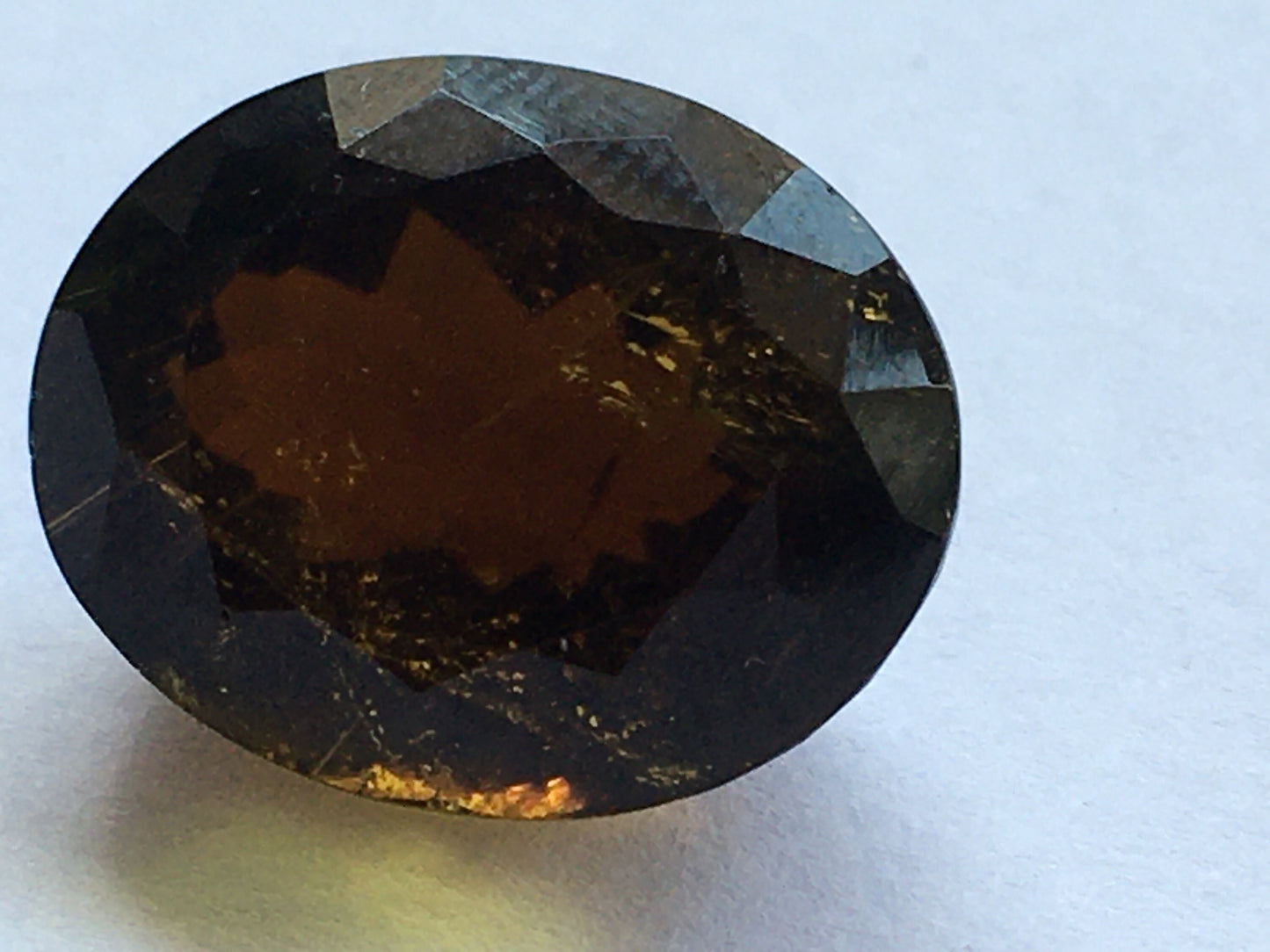 Beautiful rare brown Petro tourmaline oval cutstone weight 22.5 carats size 17.2x14.3mm  tourmaline cut for ring pendant