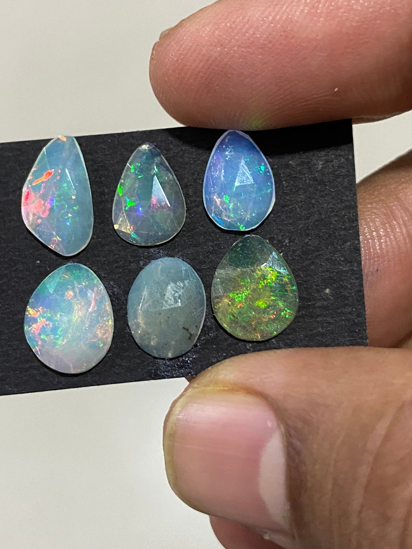 Attractive rare Ethiopian opal rosecut Welo opal rosecut aaa quality wt 6 carats pcs 6 size 10x8mm-13x7mm rosecut opal natural opal rosecut