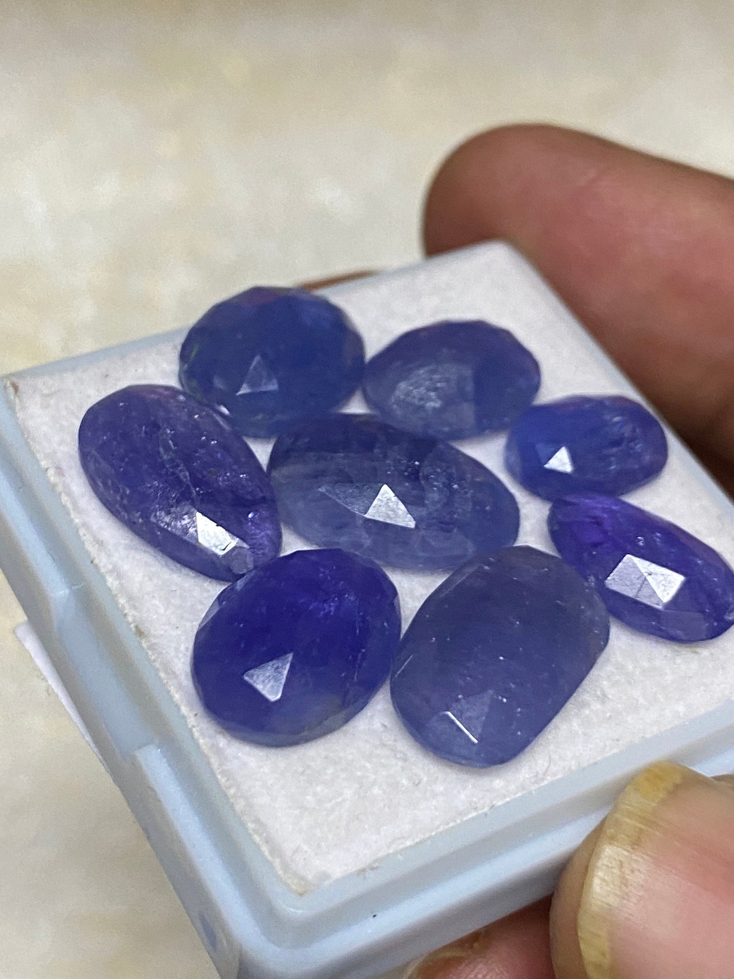 Mesmerising Rare set tanzanite rosecut flats tanzanite weight 40 carats size 8x6-13x8mm pcs 8 rosecut tanzanites flatback gems