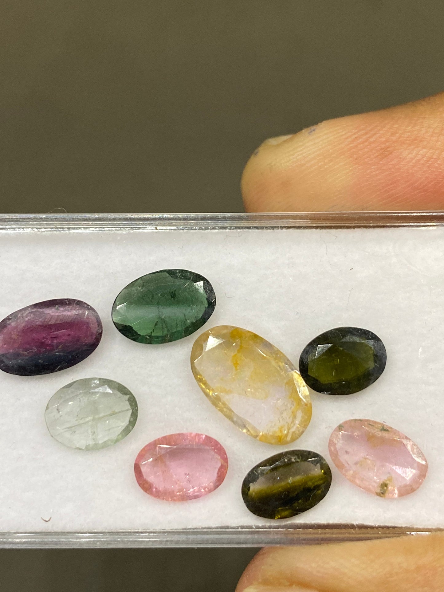 wow Rare watermelon Tourmaline oval cutstones pcs 8 wt 9 cts size 8.5x5x8-13.2x8mm tourmaline cuts ovals cutstones pink  tourmaline