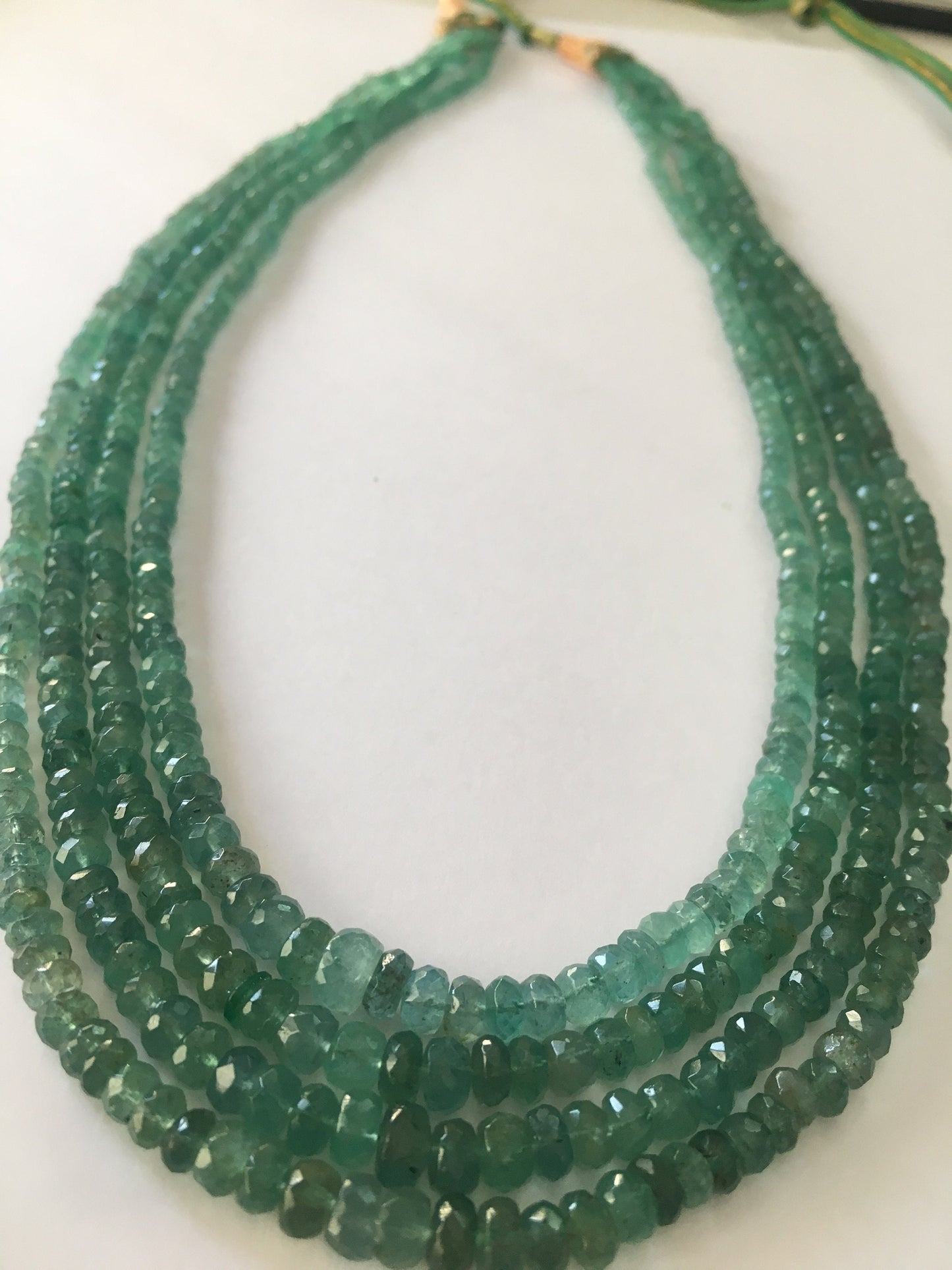 Very Rare Emerald beads necklace weight 265 carats size 3mm to 5.5mm length 19 inches to 21 inches