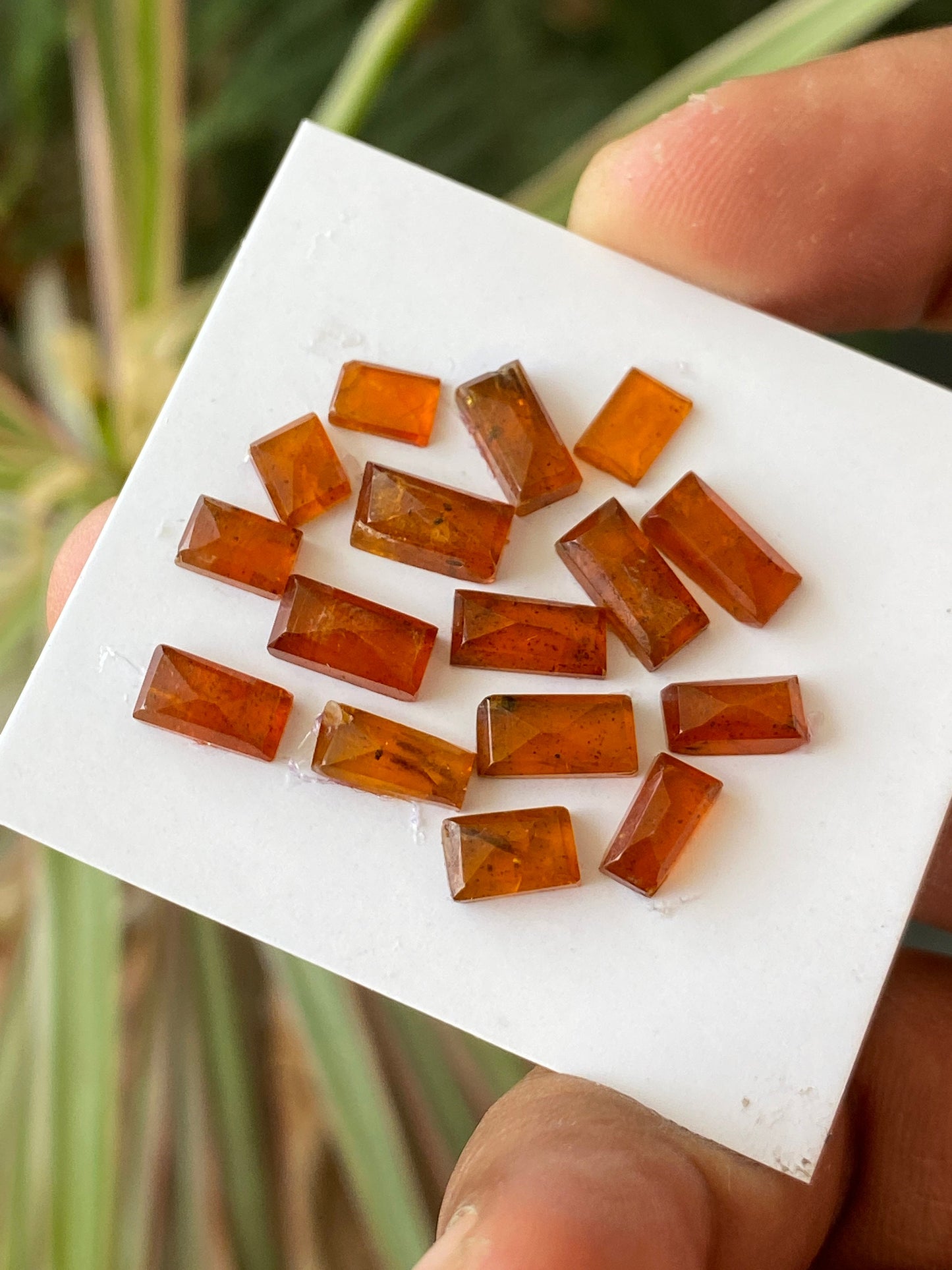 Gorgeous Rare orange kyanite rosecut cushion flats fine quality weight 22 carats pcs 16 size 7x4mm-9x4mm good quality rosecut kyanite