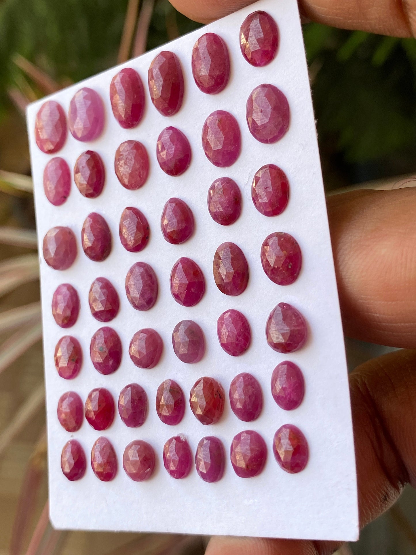 Stunning Rare natural ruby rosecut lot mix shapes  pcs 44 wt 50.50 cts size 6.4x5.1mm-10x8.3mm unheated untreated natural ruby rosecut