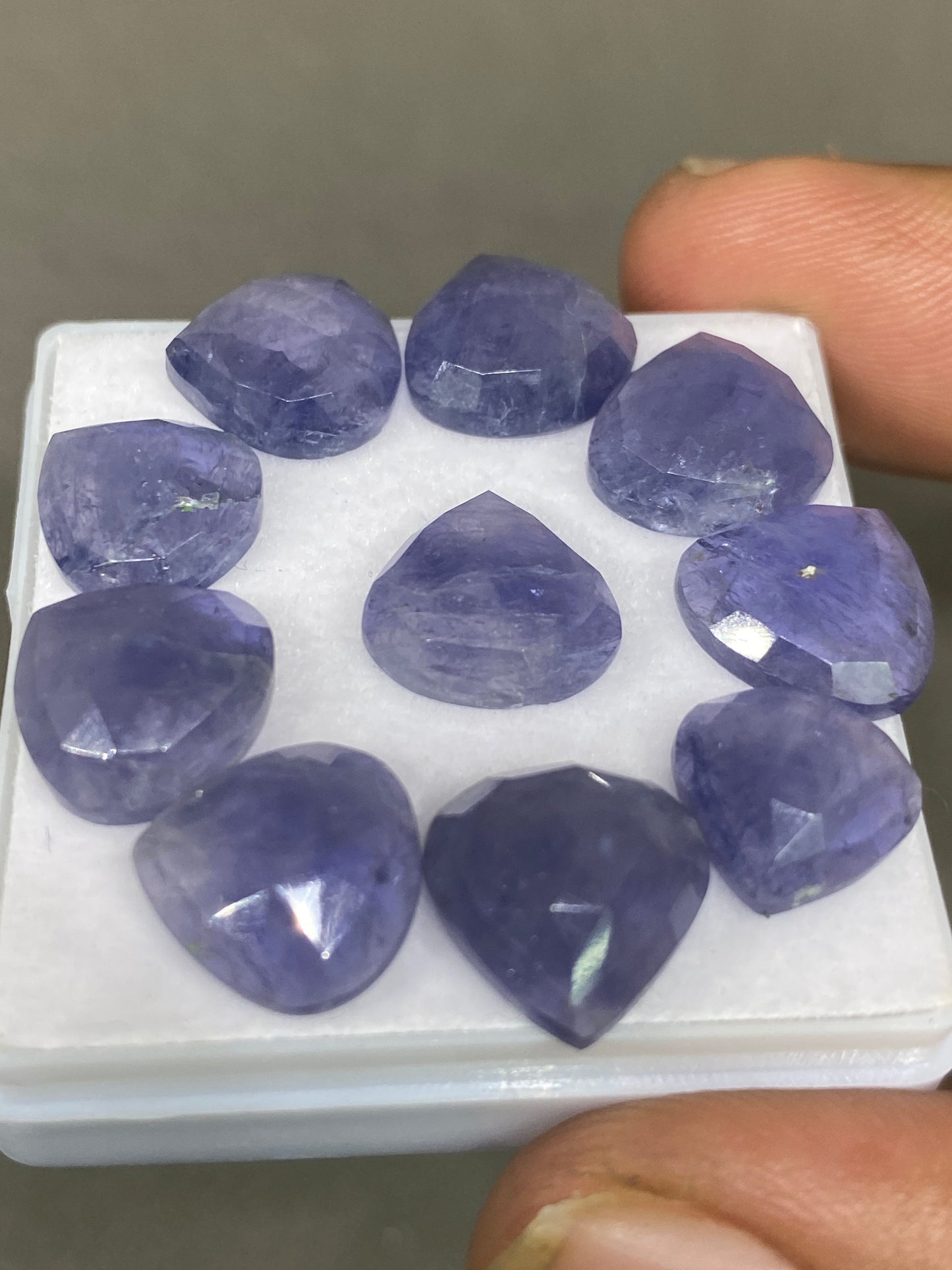 Stunning Rare iolite heart rosecut aaa quality wholesale lot fine quality weight 39 carats size 11-12mm pcs 10 iolite rosecut