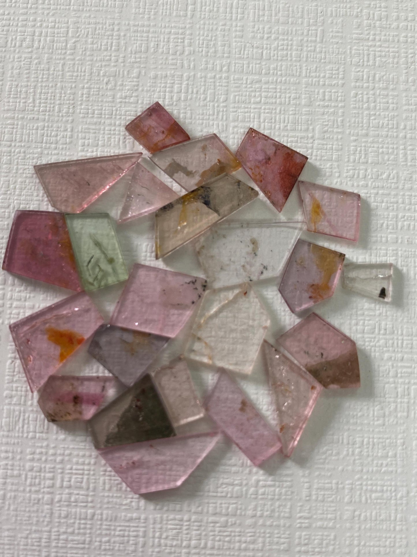 Lovely pink tourmaline geometric smooth flats lot fine quality wt 18.15 carats size 8.3x4.9mm-14.5x8mm pcs 23 natural tourmaline