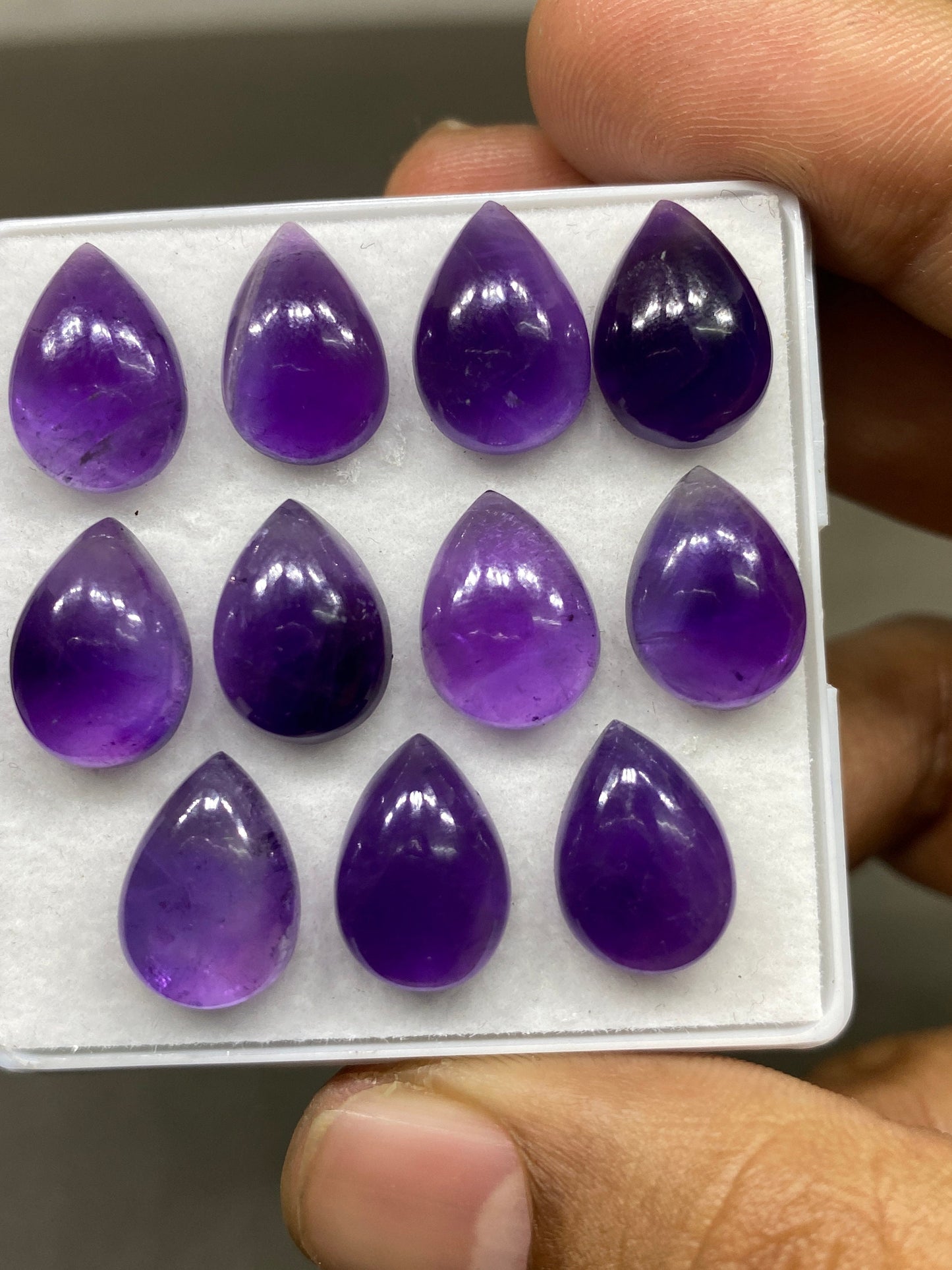 Amethyst pear cabochon natural amethyst pcs 11 wt 53 carats size 14x10mm designer amethyst cabochon pear