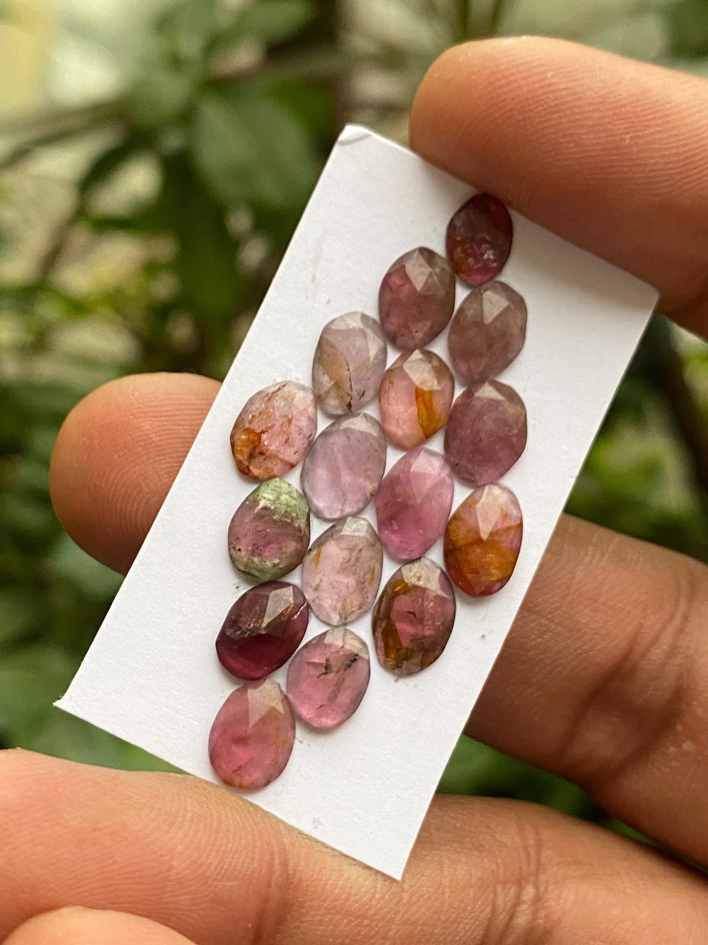 Stunning pink tourmaline Rosecuts wt 11.10 carats size 8x5.8mm-8.8x6mm Pcs 16 rosecut pink tourmaline lot