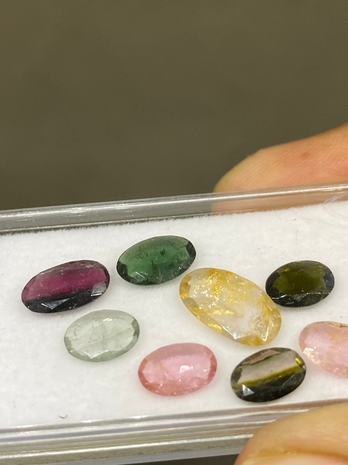 wow Rare watermelon Tourmaline oval cutstones pcs 8 wt 9 cts size 8.5x5x8-13.2x8mm tourmaline cuts ovals cutstones pink  tourmaline