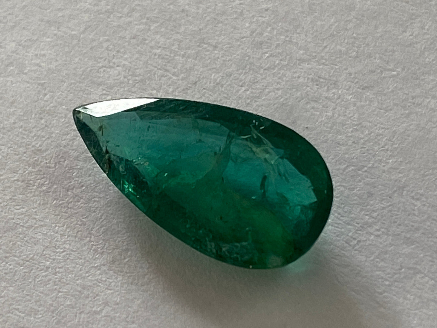 Emerald pear shape ring size weight 2 carats size 13.8x7mm emerald ideal for ring emerald gemstone pear shape emerald with inclusions