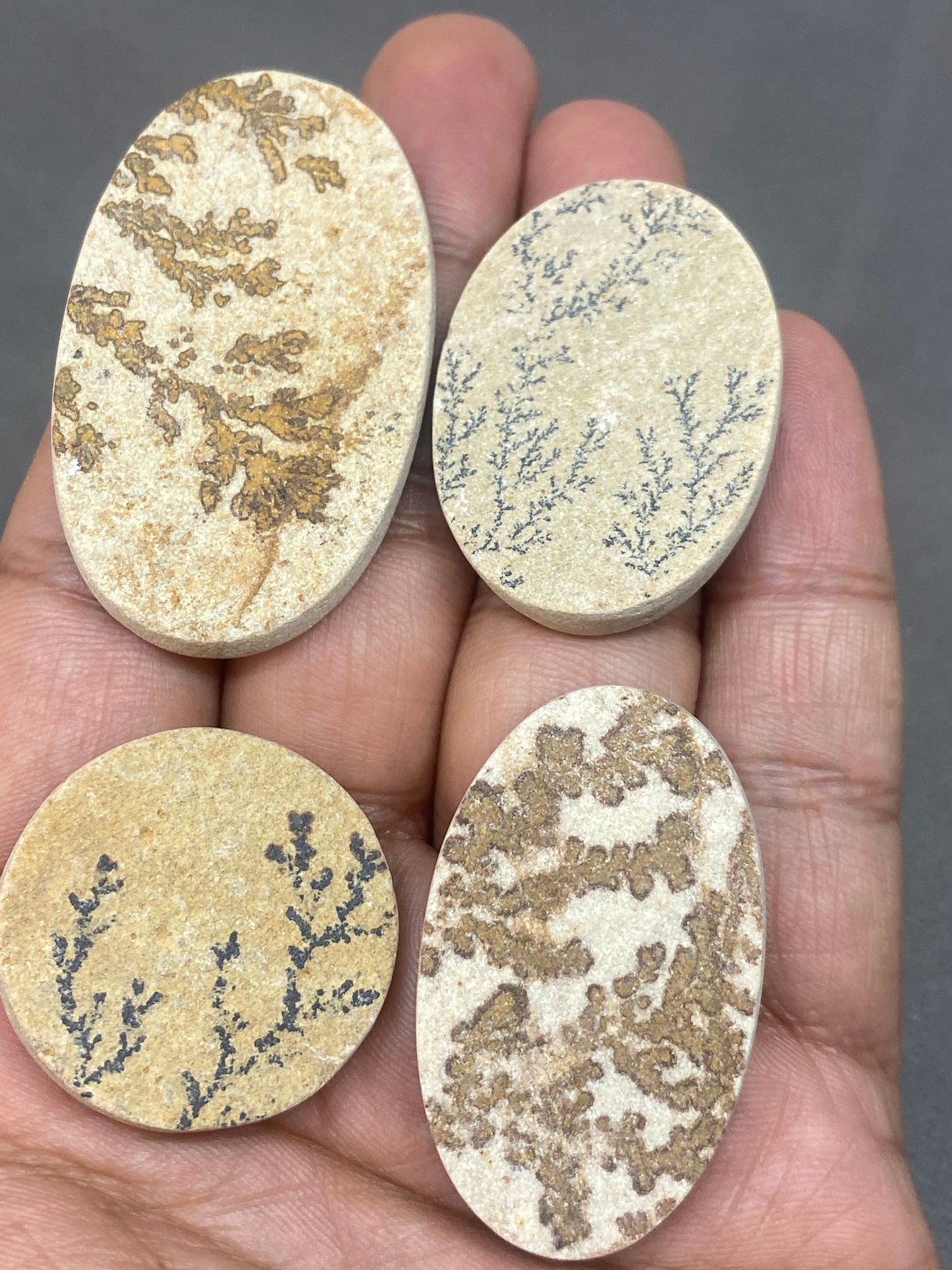 Psilomelane dendrite cabochon pcs 4 wt 50 grams size 25mm-52x31mm Psilomelane cabochons plant wholesale designer cabochon pendant supply