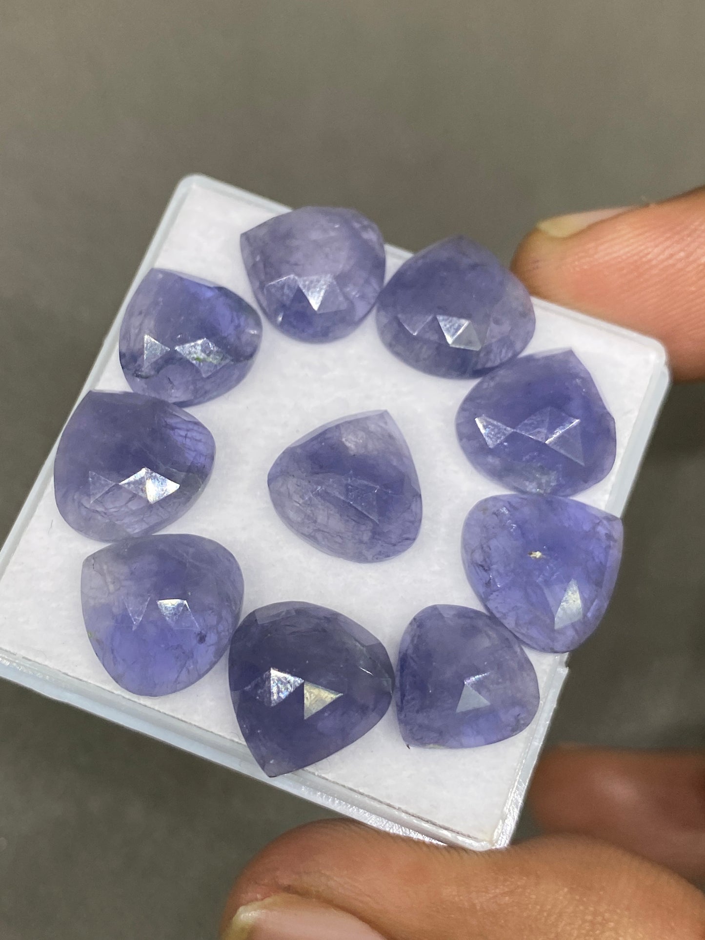 Stunning Rare iolite heart rosecut aaa quality wholesale lot fine quality weight 39 carats size 11-12mm pcs 10 iolite rosecut