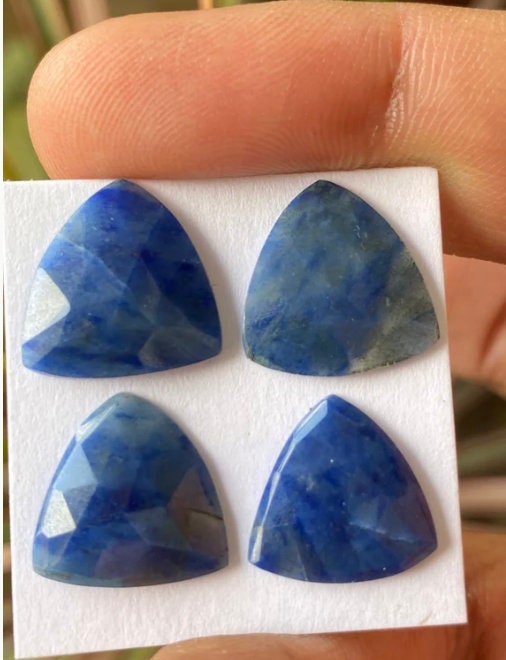 Dazzling Dumortierite rosecut trillion wholesale lot rosecut dumortierite flatback gems