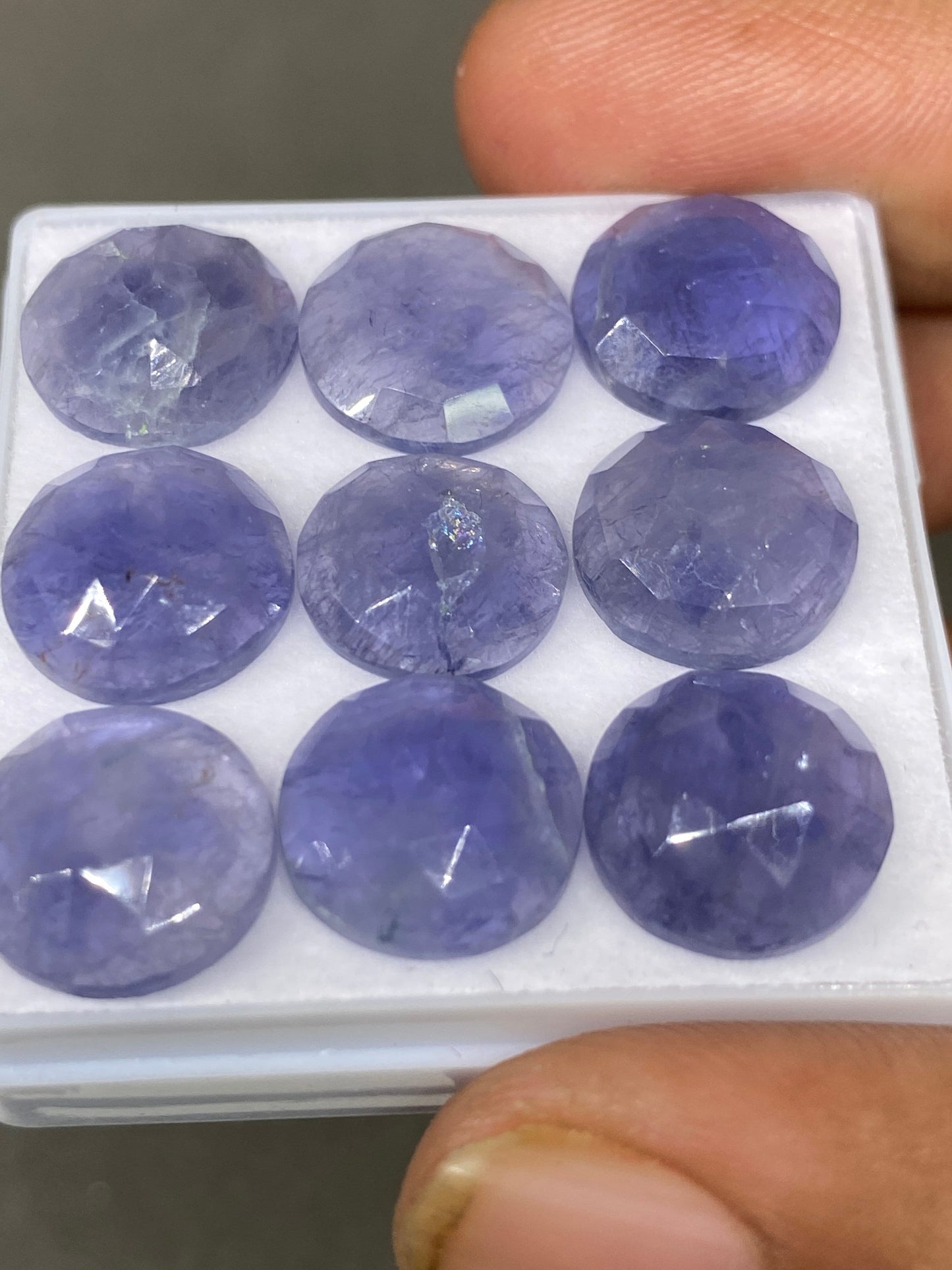 Wonderful Rare iolite rosecut round wholesale lot weight 37 carats size 12mm pcs 9 iolite rosecut