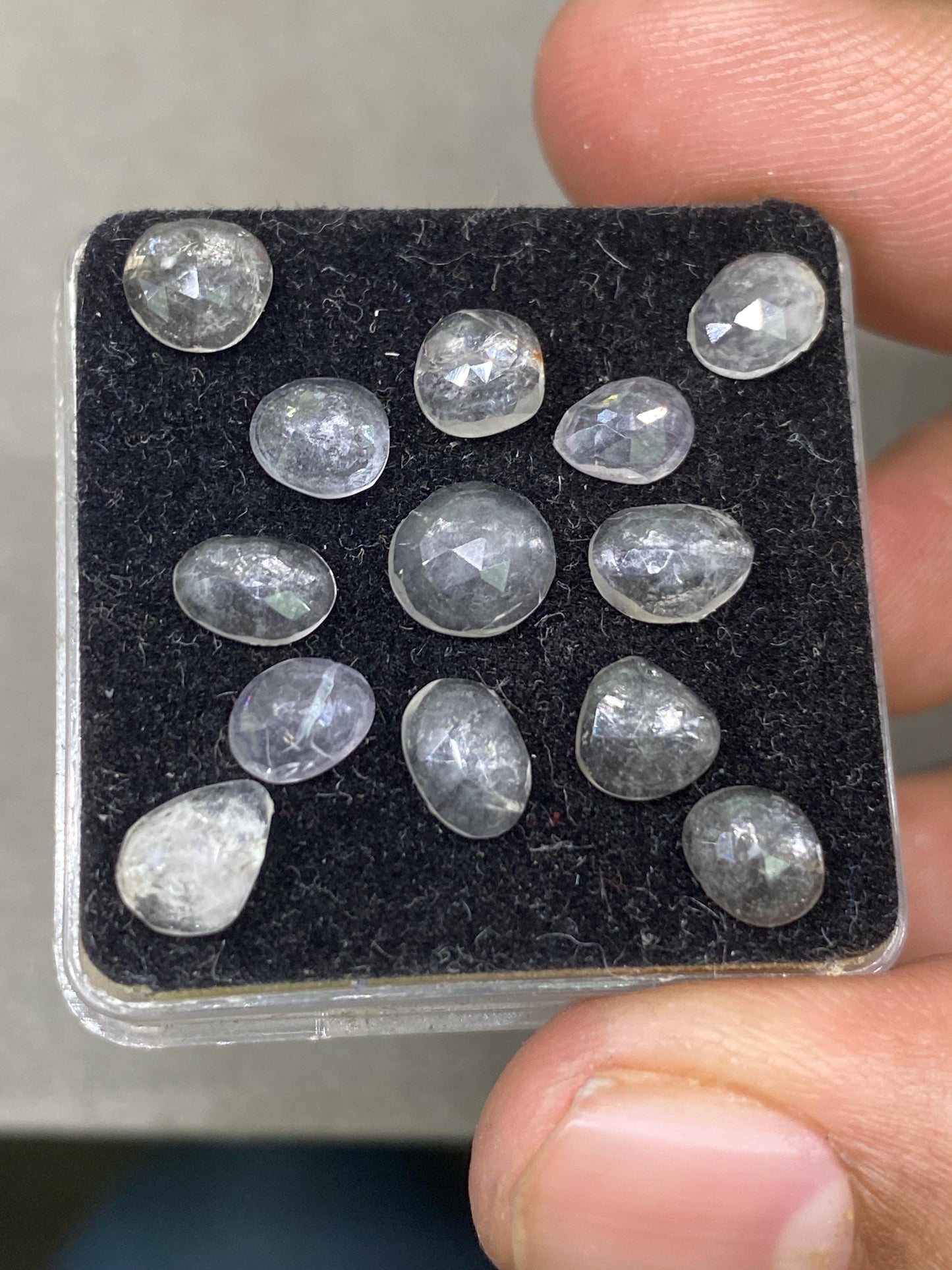 Gorgeous super fine quality crystal rosecuts weight m carats pcs 13 size crystal rosecut wholesale lot