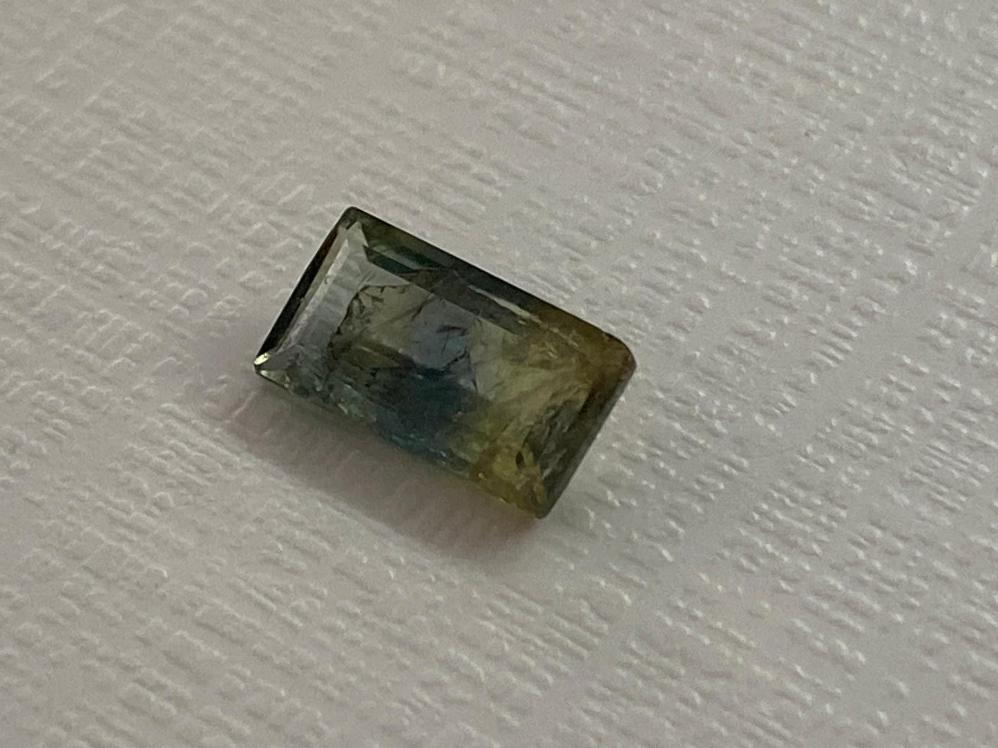 Rare Bi color sapphire yellow sapphire blue sapphire faceted 10x5.8mm Wt 2 cts aaa sapphire ideal for ring fancy sapphire pitambari neelam