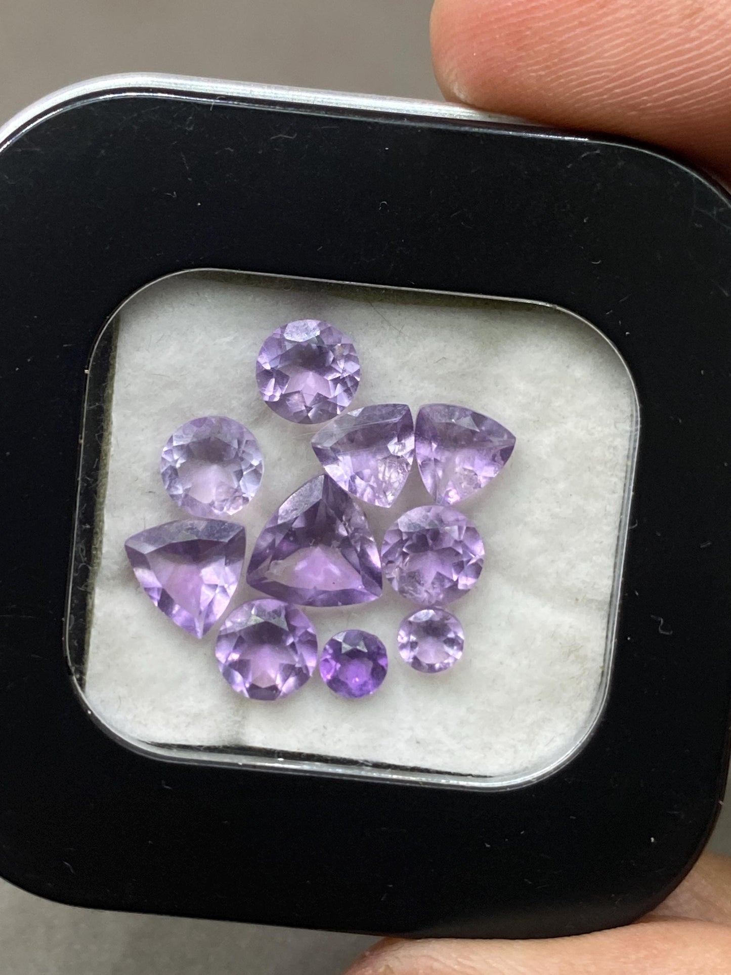 Wow amethyst mix shape cuts amazing  rings earrings supply size 4mm-8mm wt 7.40 carats Pcs 10 amethyst mix cutstones rounds pears squares