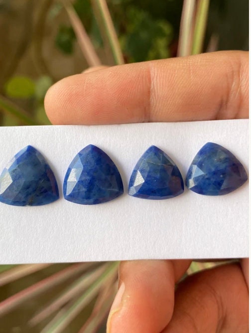 Dazzling Dumortierite rosecut trillion wholesale lot rosecut dumortierite flatback gems