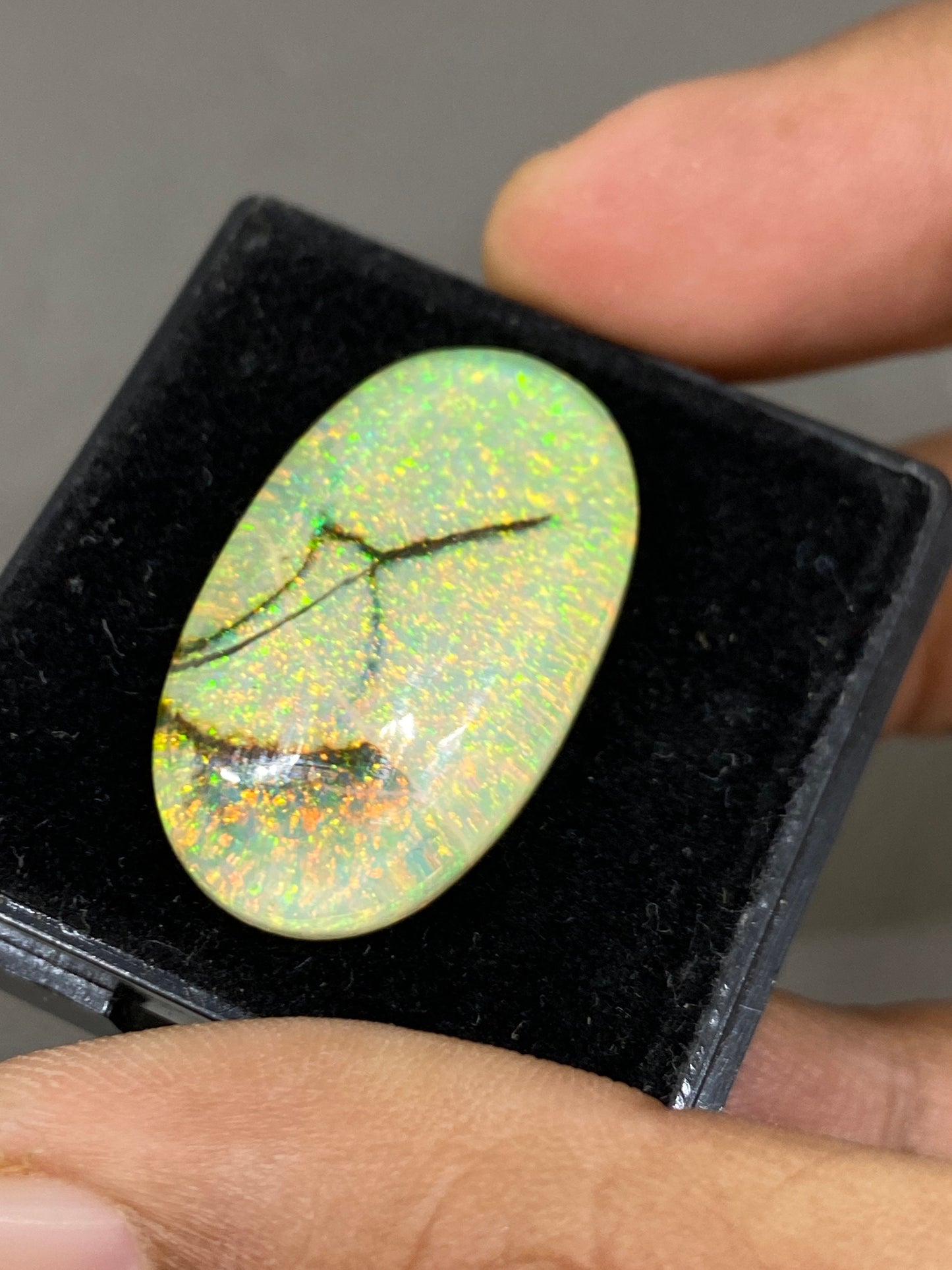 Stunning Multi fire sterling opal monarch opal crystal doublet oval cabochon  pcs 1 wt 32.30 carats rare big size 30x8mm ring pendant supply