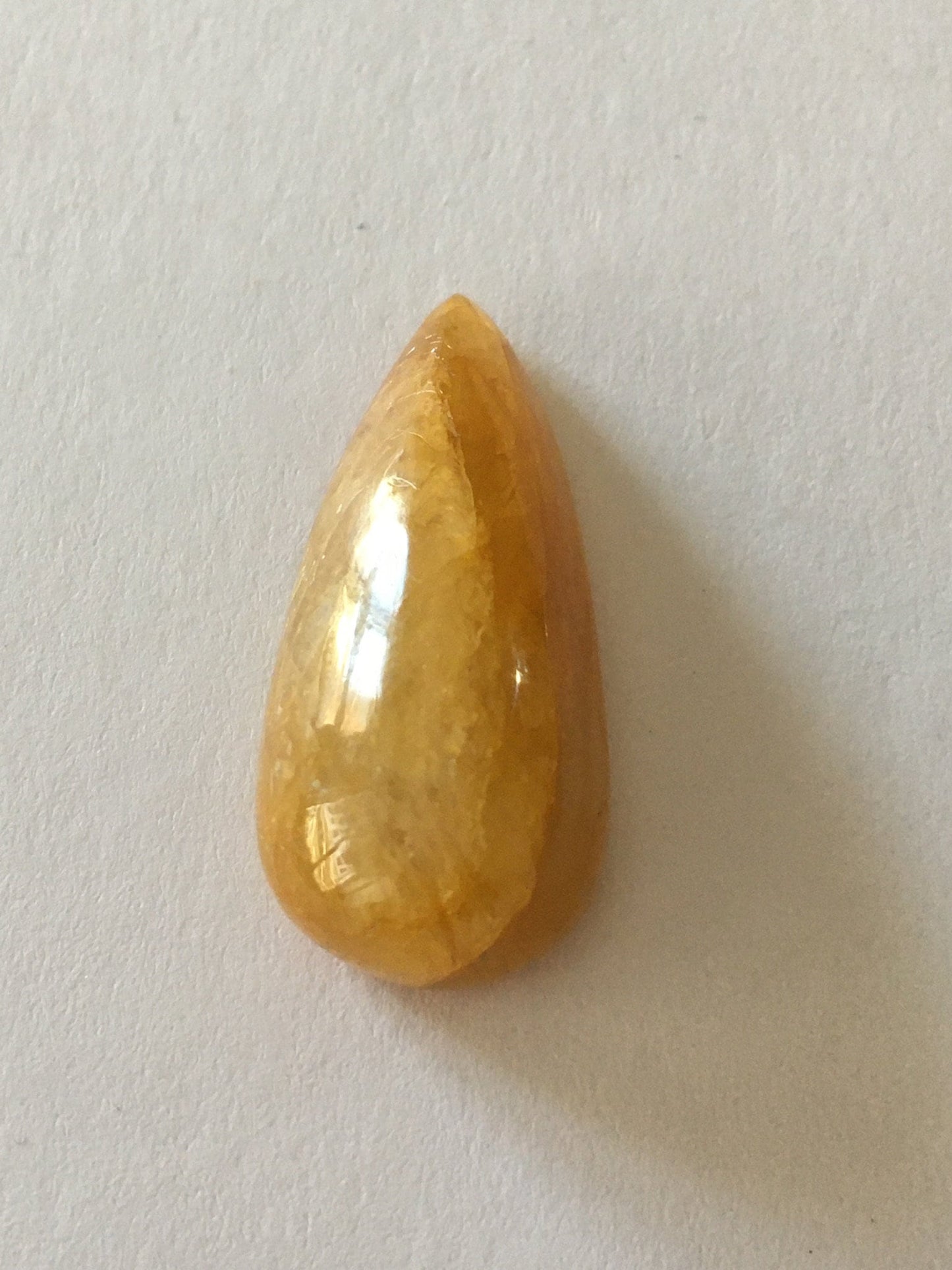 Very rare huge size Yellow sapphire pear shape cabochon weight 36.95 carats natural unheated untreated sapphire pendant size 30x14mm