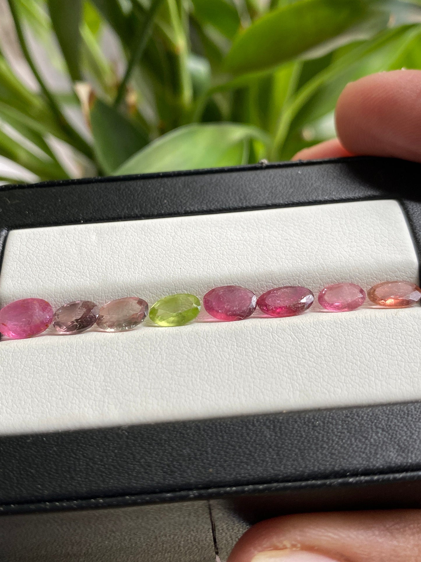 Attractive Rare Multi Tourmaline oval cutstones pcs 8 wt 7.40 cts 6.3x4mm-8x6mm tourmaline cuts ovals cutstones pink  tourmaline