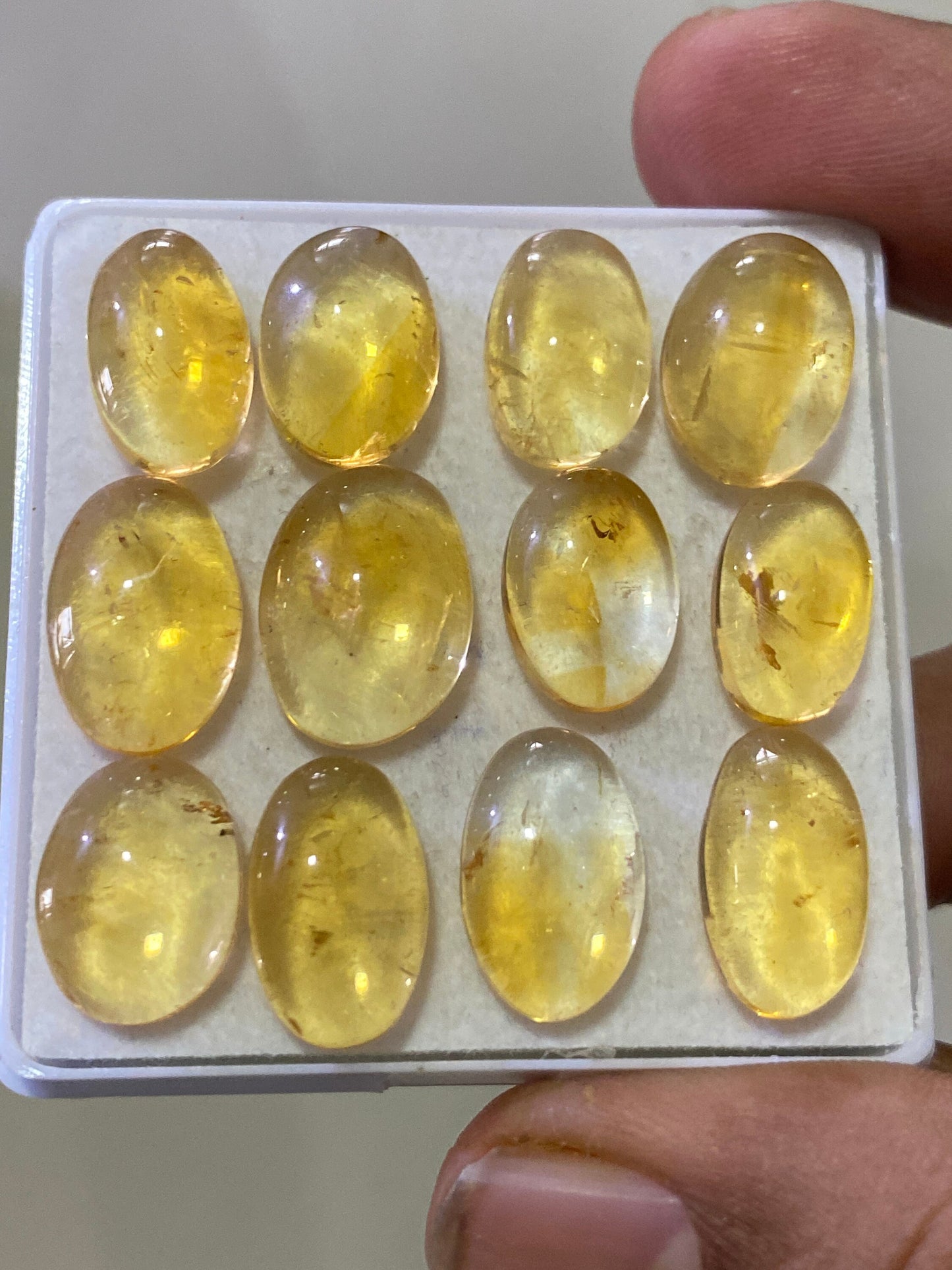 Beautiful natural citrine cabochons wholesale lot wt 72 cts pcs 12 size 13.8x10.3-16x11.6mm citrine cabochons