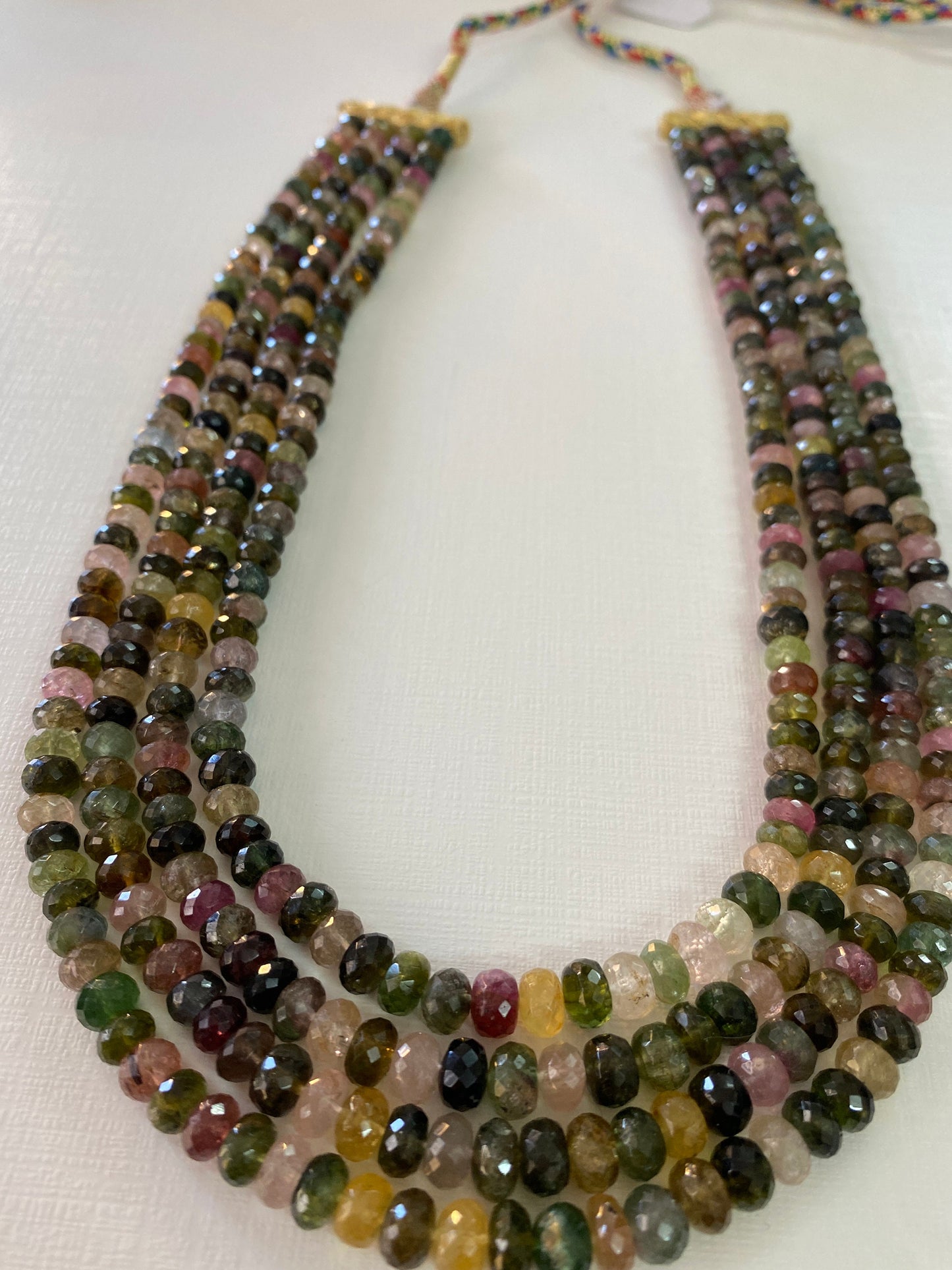 Watermelon Tourmaline beads necklace Super FINE quality rare size 6mm weight 595 carats 4 strands one of a kind  Good water