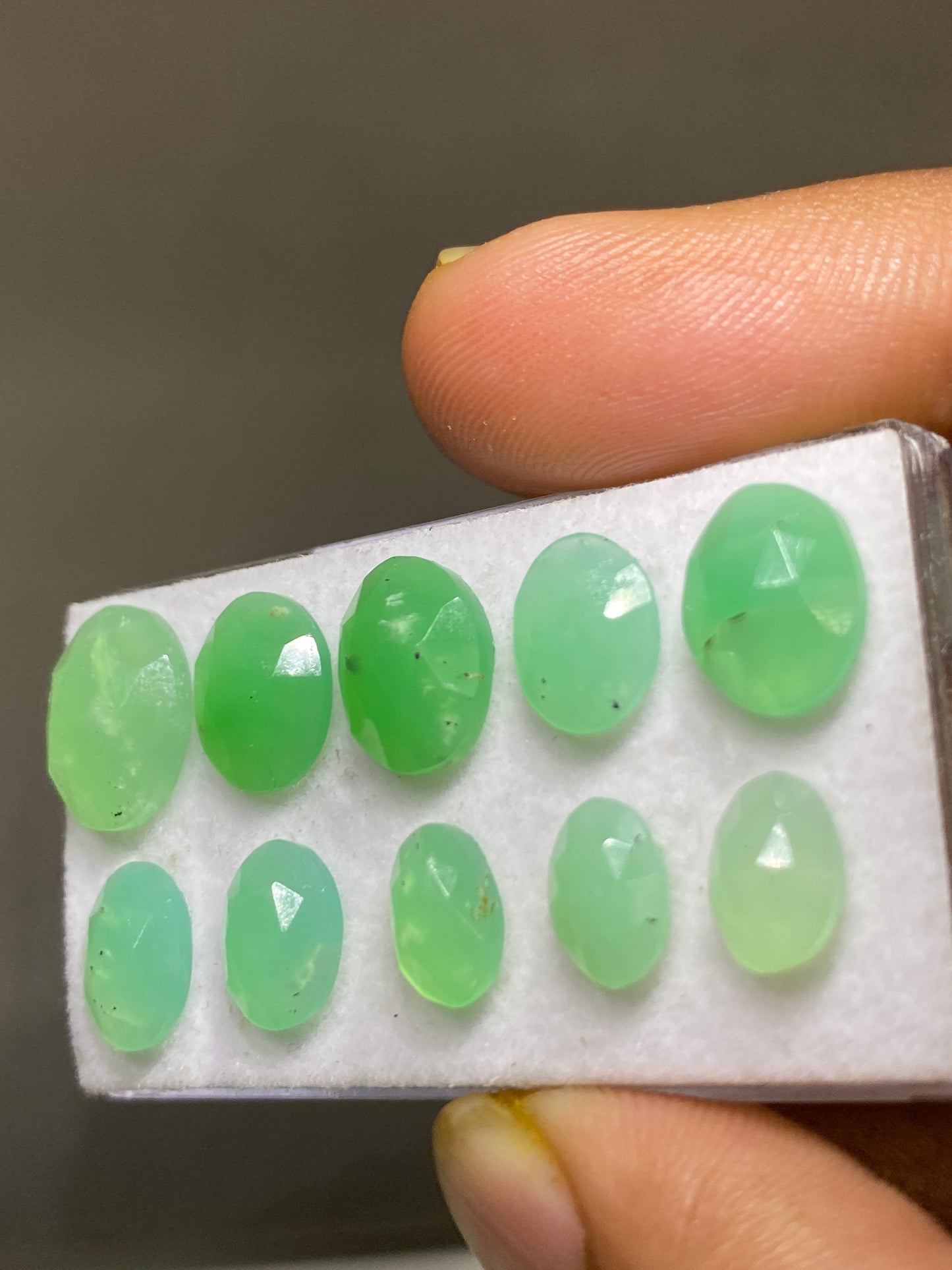 Fantastic Chrysoprase rosecut fancy wholesale lot fine quality wt 20 carats pcs 10 size 8.7x6mm-13x10mm chrysoprase rosecut