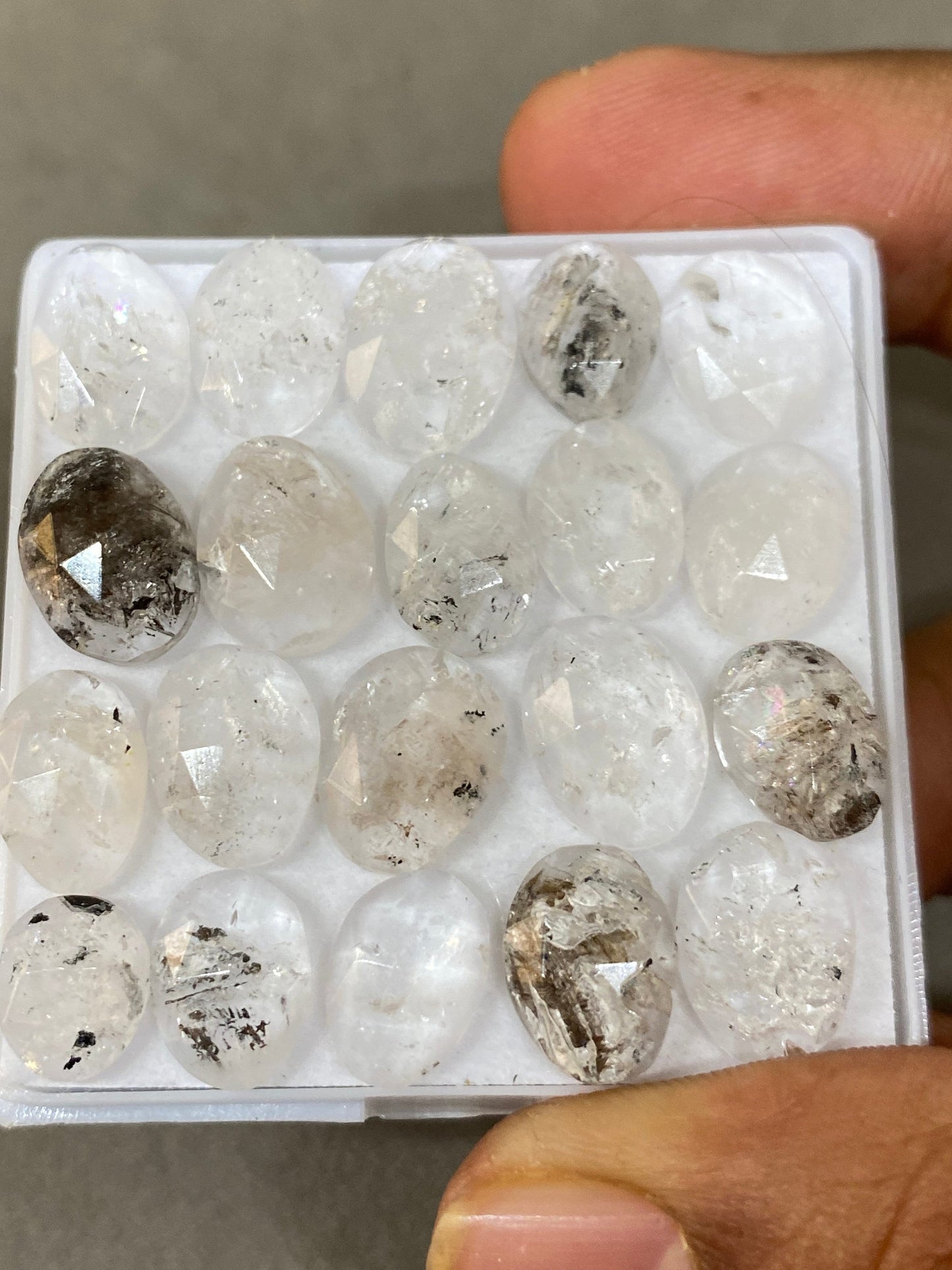 Dazzling very very rare herkimer diamond rosecut lot amazing quality pcs 20 wt 51 carats size 9.5x7.8mm-12.8x9.8mm rosecut herkimer diamond