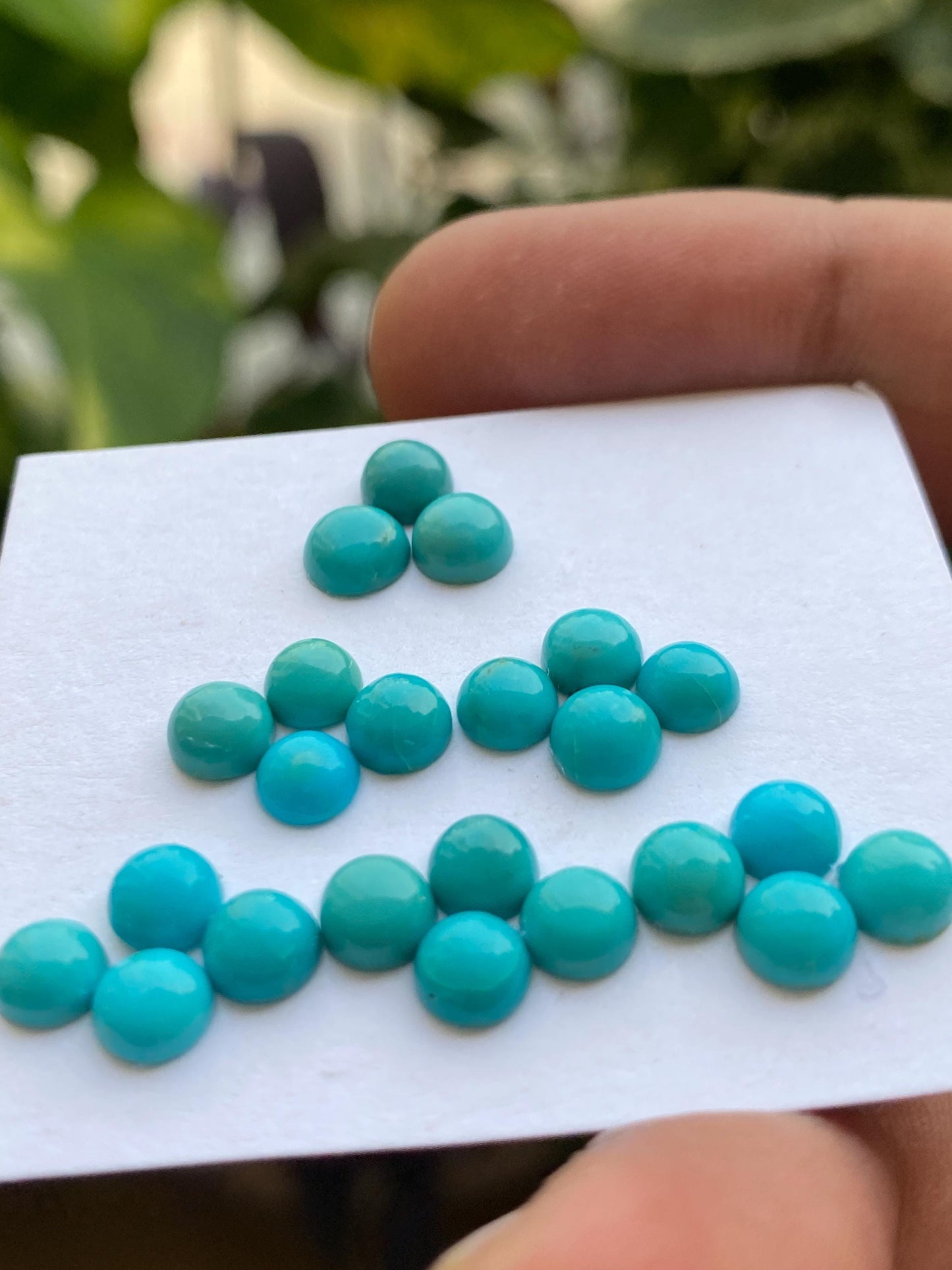 Gorgeous Rare Arizona mines Turquoise round cabochons  natural smooth polished pcs 23 wt 11.80 carats 4.5mm-5.5mm turquoise cabochons