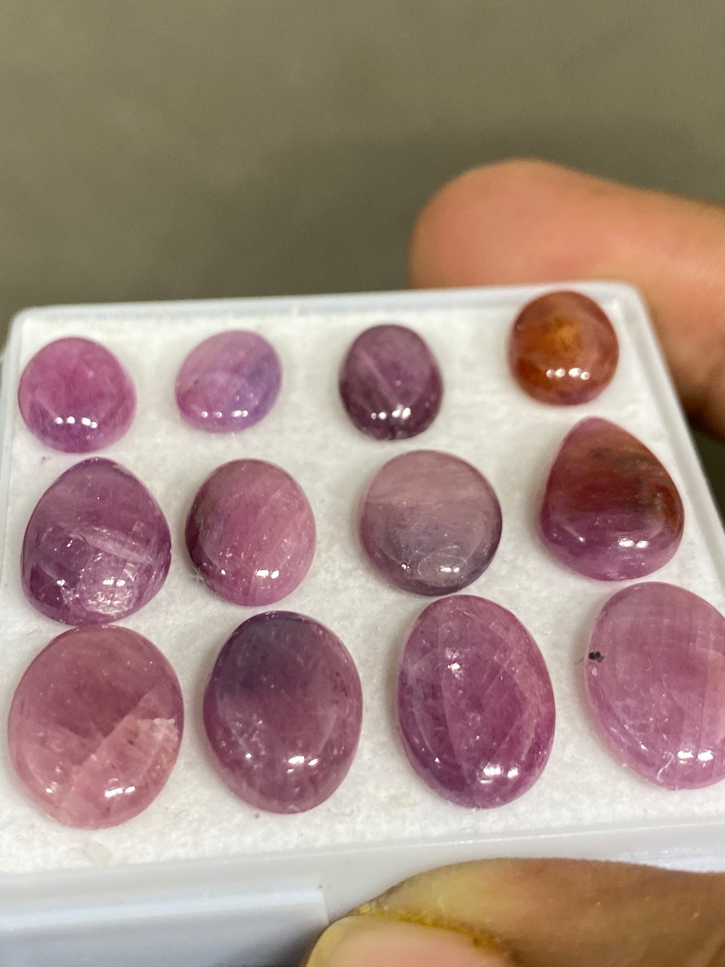 Rare natural pink sapphire cabochons smooth polished wt cts pcs 12 size 10x8mm-14x9mm unheated untreated natural ruby ideal for ring pendant