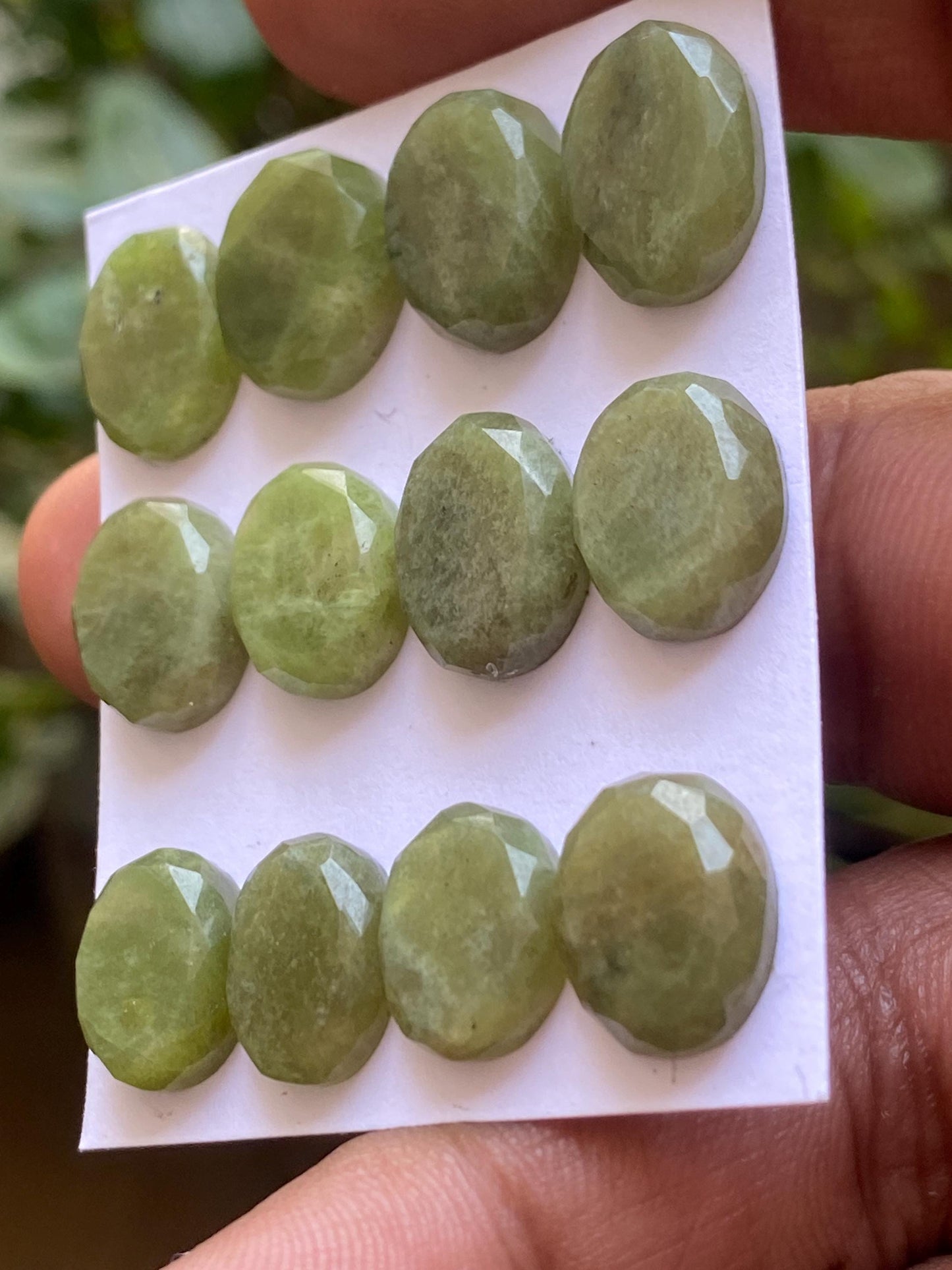 Awesome vesuvianite oval rosecut wholesale lot weight 77 carats pcs 12 size 12x10-14x10mm flatback gems