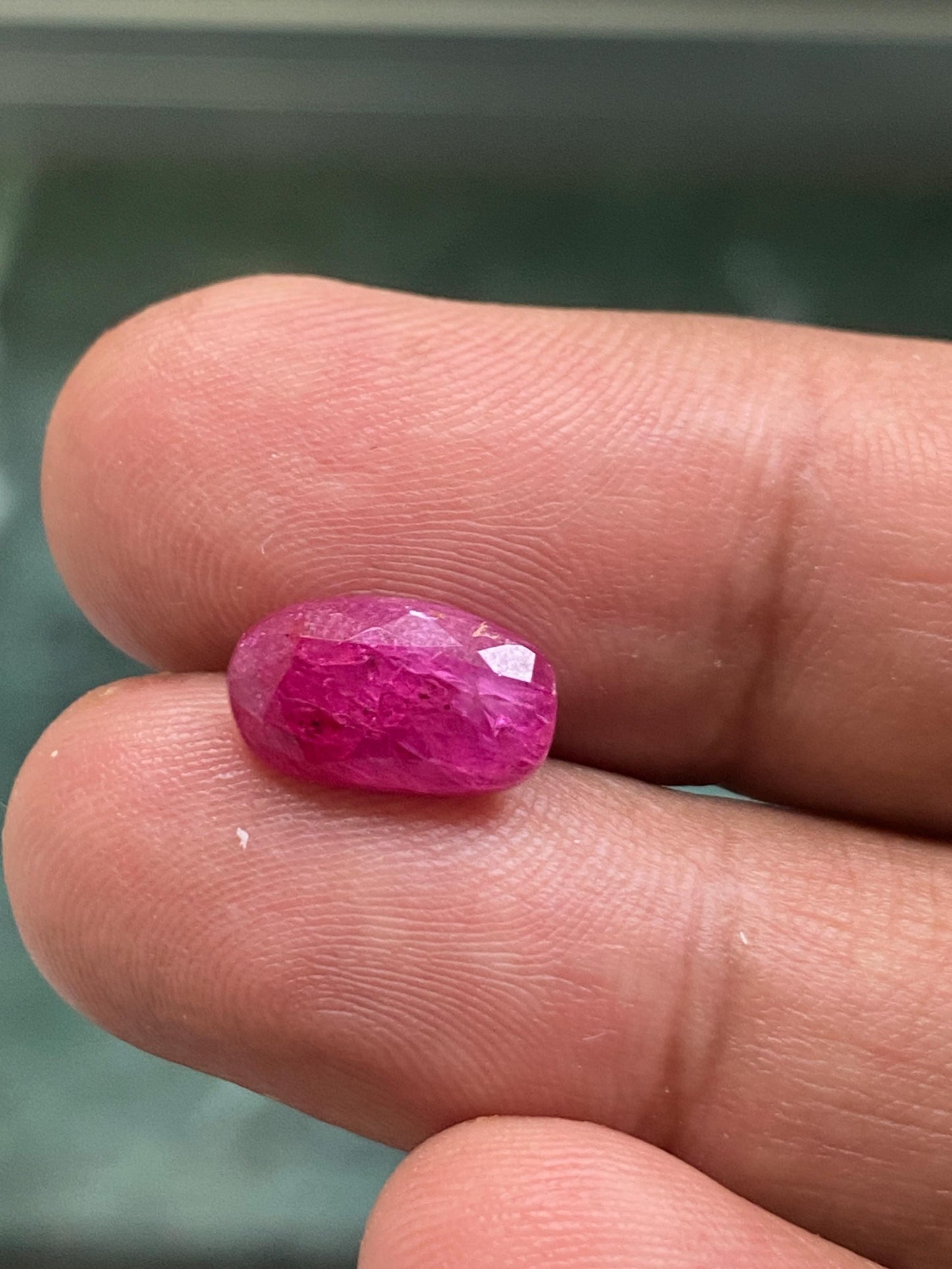 Stunning Natural Ruby cutstone fine quality and polish Weight 4.85 carats size 12x7.2mm