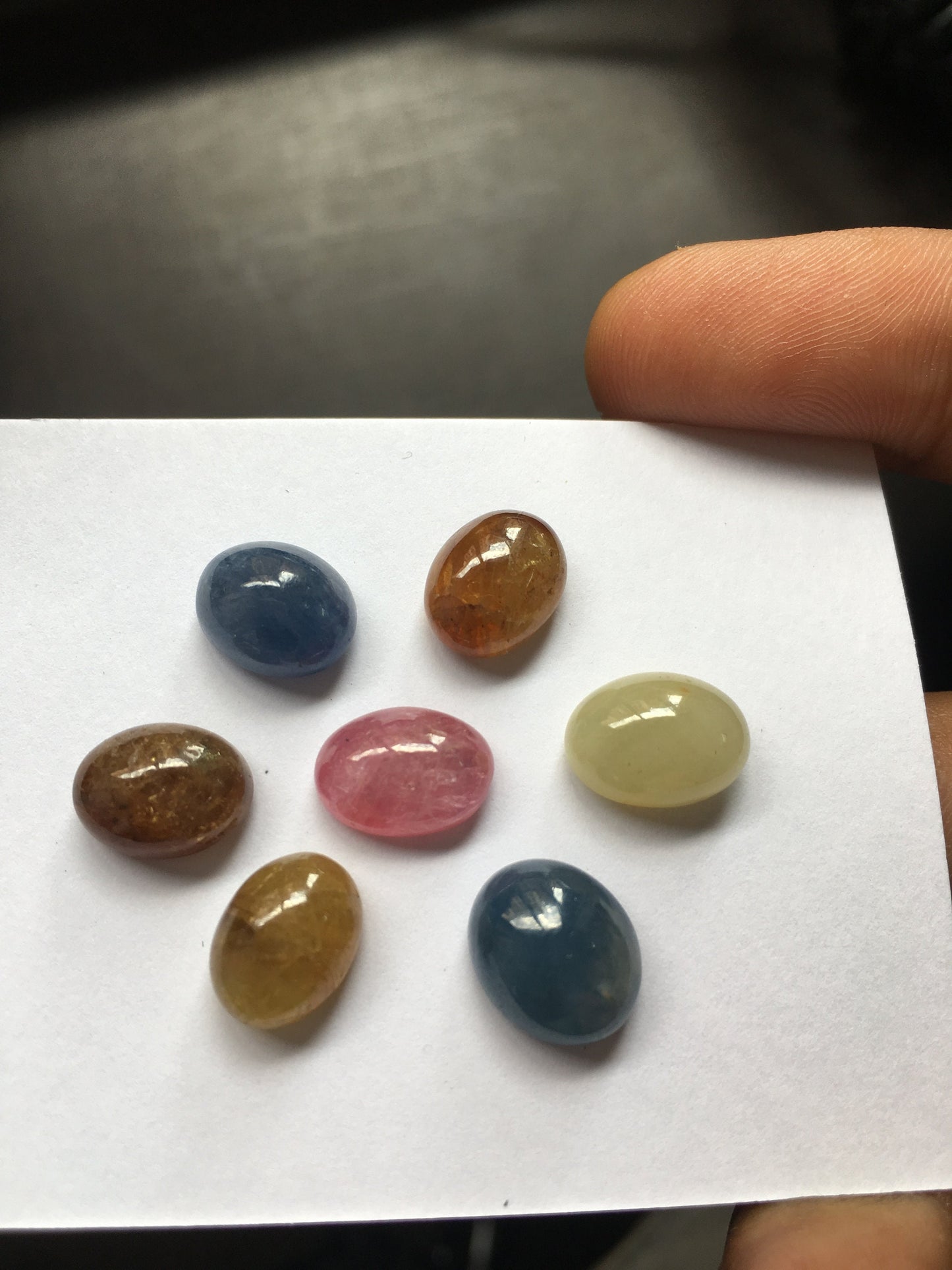 very cute umba sapphires wt  44.95 carats size 11x9mm to 12x10 mm pcs 7 natural sapphire unheated untreated sapphire