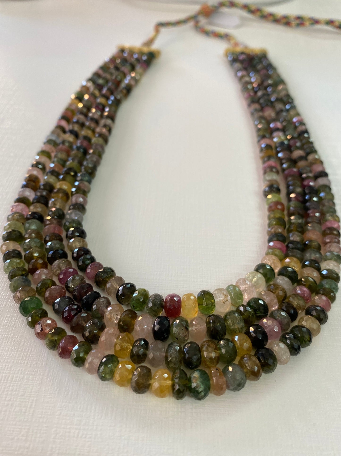 Watermelon Tourmaline beads necklace Super FINE quality rare size 6mm weight 595 carats 4 strands one of a kind  Good water