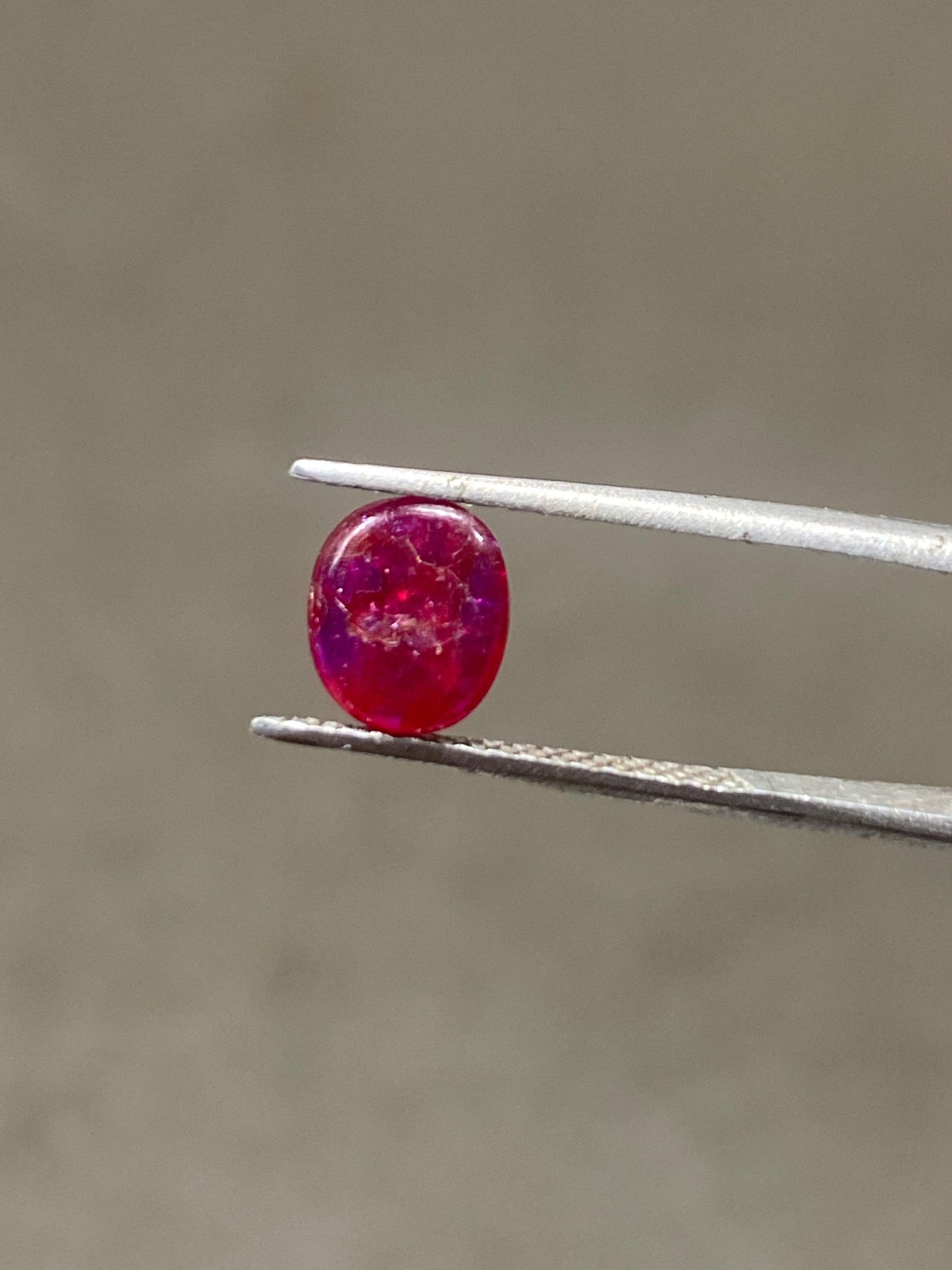 Rare natural ruby cabochon mozambique mines lot oval ovalish pcs wt 1.30 cts small size 7.2x6.3mm untreated ruby smooth