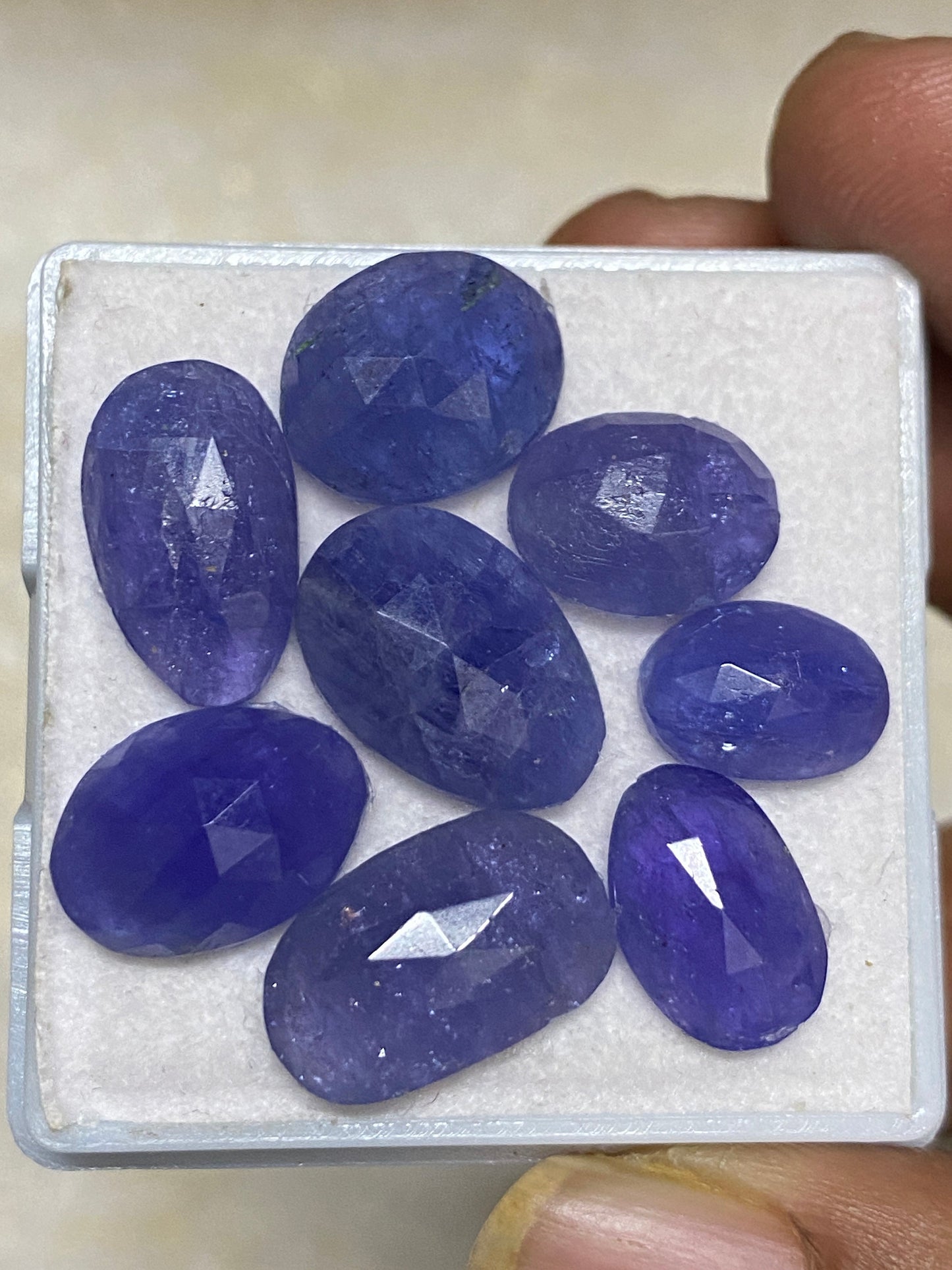 Mesmerising Rare set tanzanite rosecut flats tanzanite weight 40 carats size 8x6-13x8mm pcs 8 rosecut tanzanites flatback gems