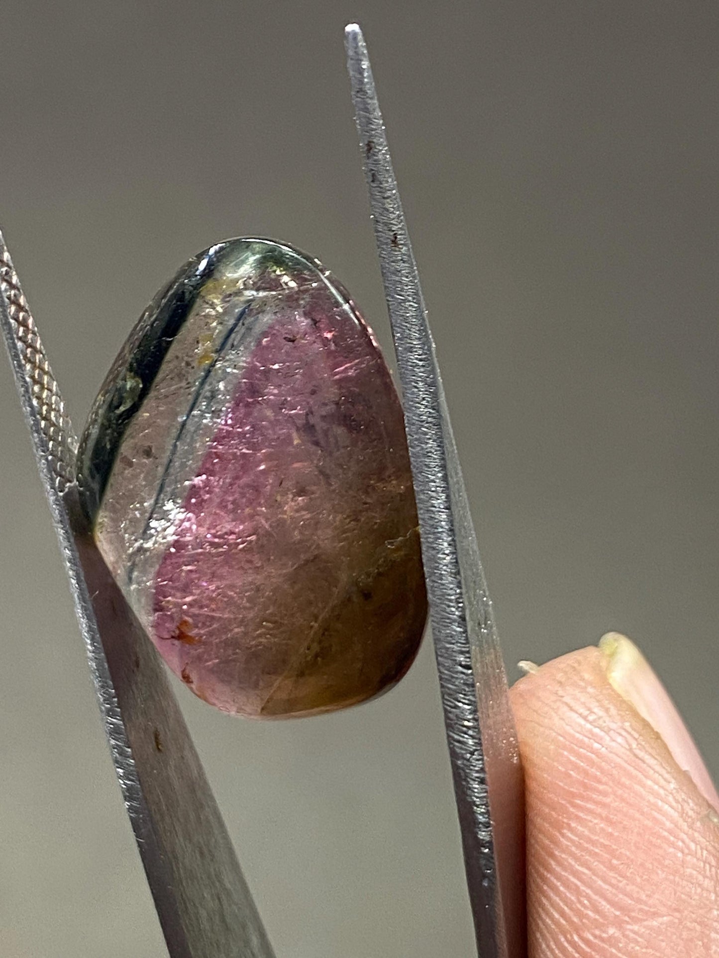 Stunning Rare tourmaline Watermelon nugget smooth polished lot fine quality wt 17.55 carats size 23x15.6mm natural watermelon  tourmaline