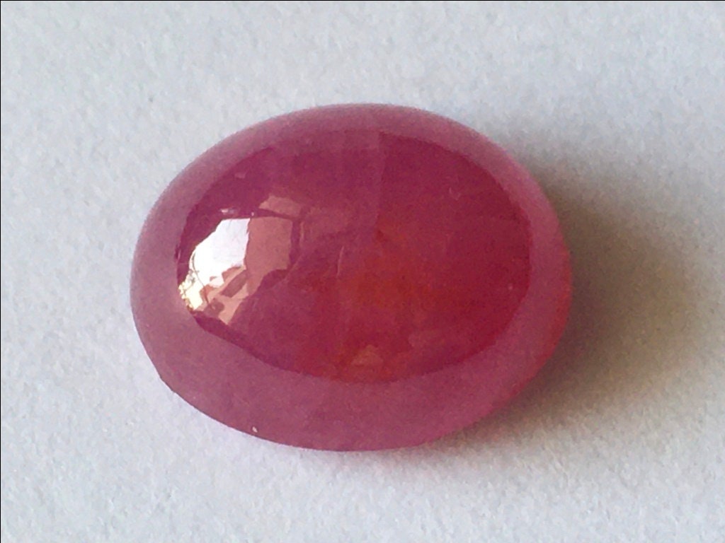 Vivacious Pink orangish Natural Ruby oval Cabochon weight 7 carats big size ruby  Cabochon smooth polished unheated untreated ruby