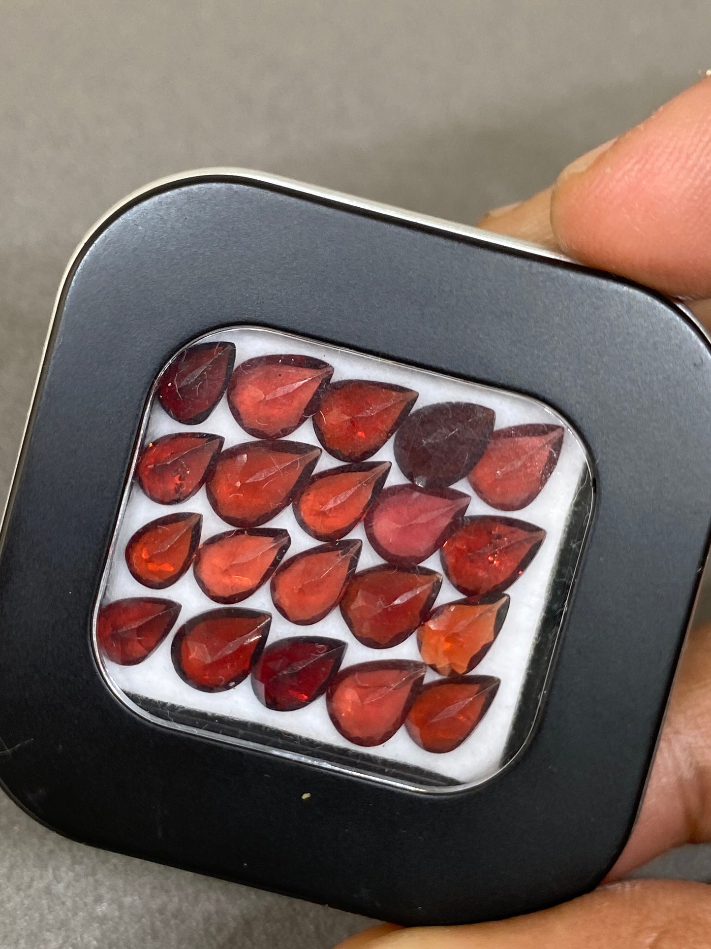 Rare Red garnet pear shape cut pcs 20 wt 19.5 cts  size 6x4-9x6mm  garnet pear cut stones jewelry supply